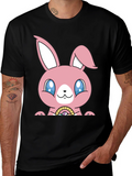 Easter Bunny T-Shirt - Pink Kawaii Rabbit Tee