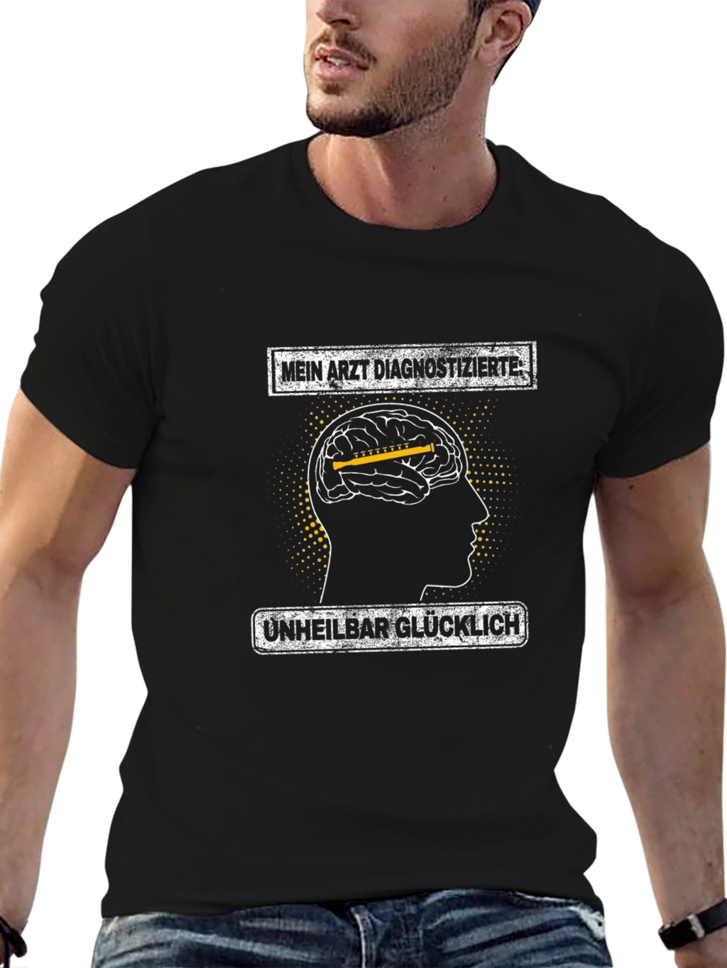 Funny Unhielbar Glucklich T-Shirt