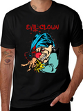 Evil Clown Graphic Tee - Mens Black T-Shirt