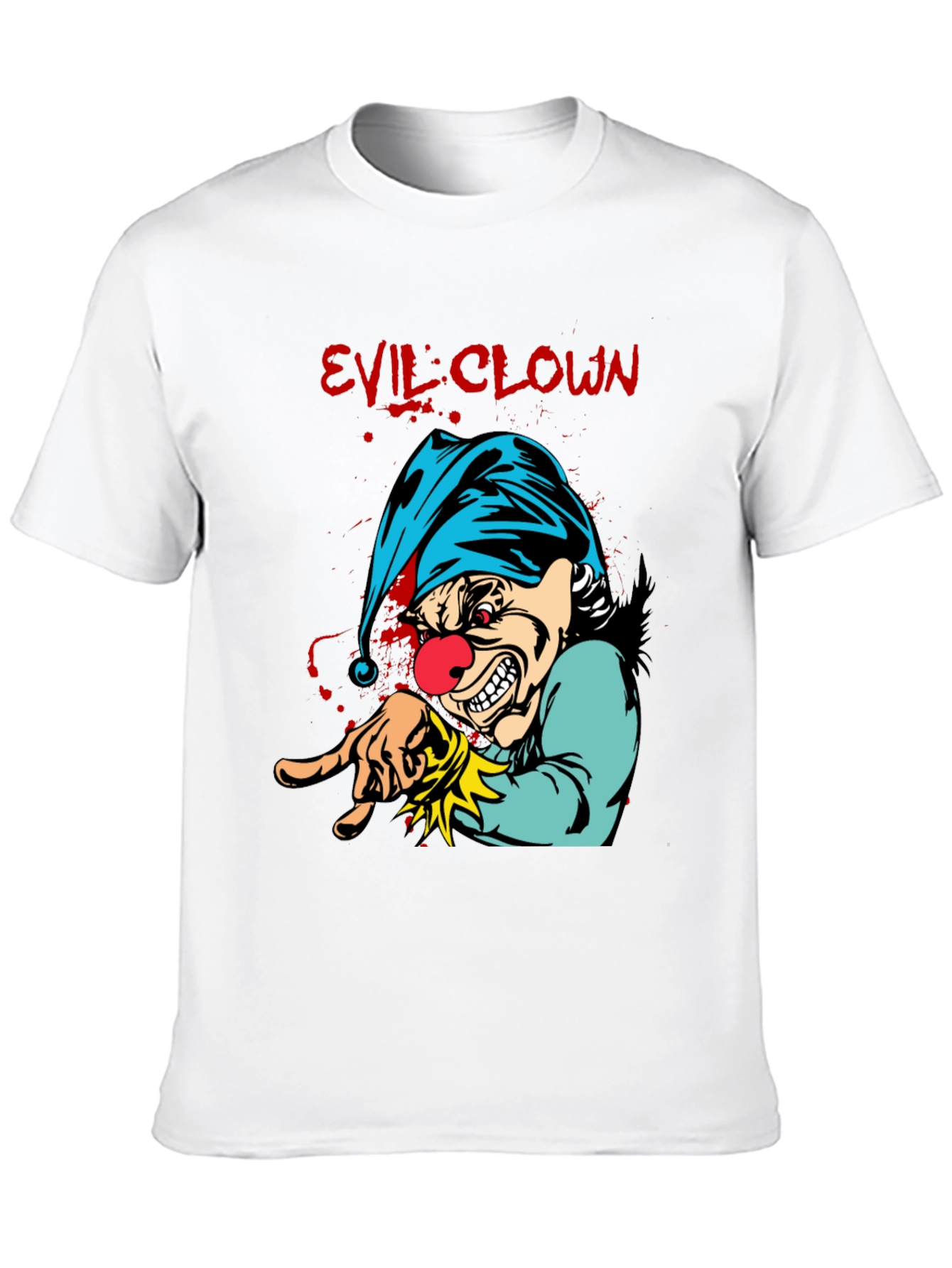 Evil Clown Graphic Tee - Mens Black T-Shirt
