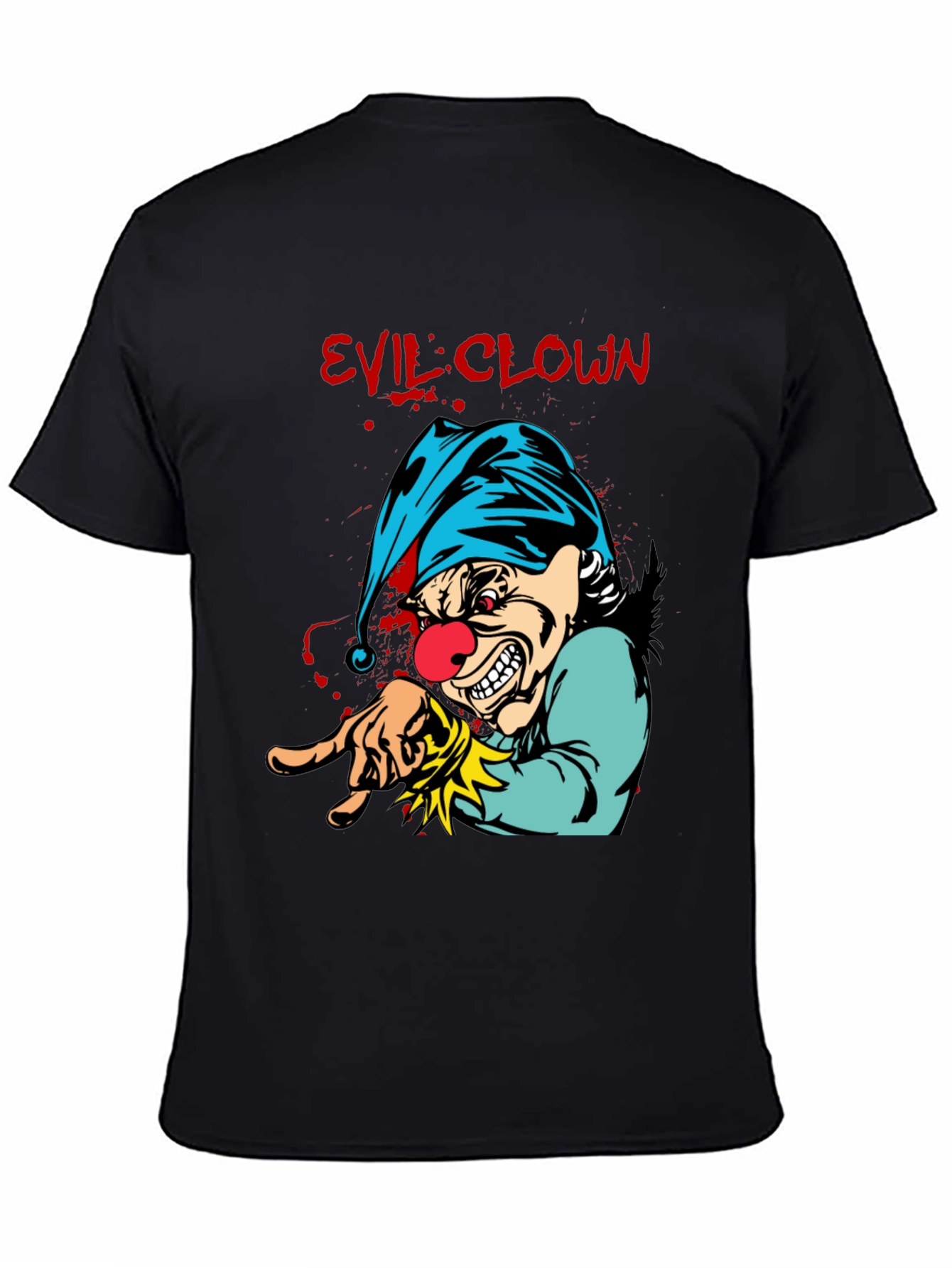 Evil Clown Graphic Tee - Mens Black T-Shirt