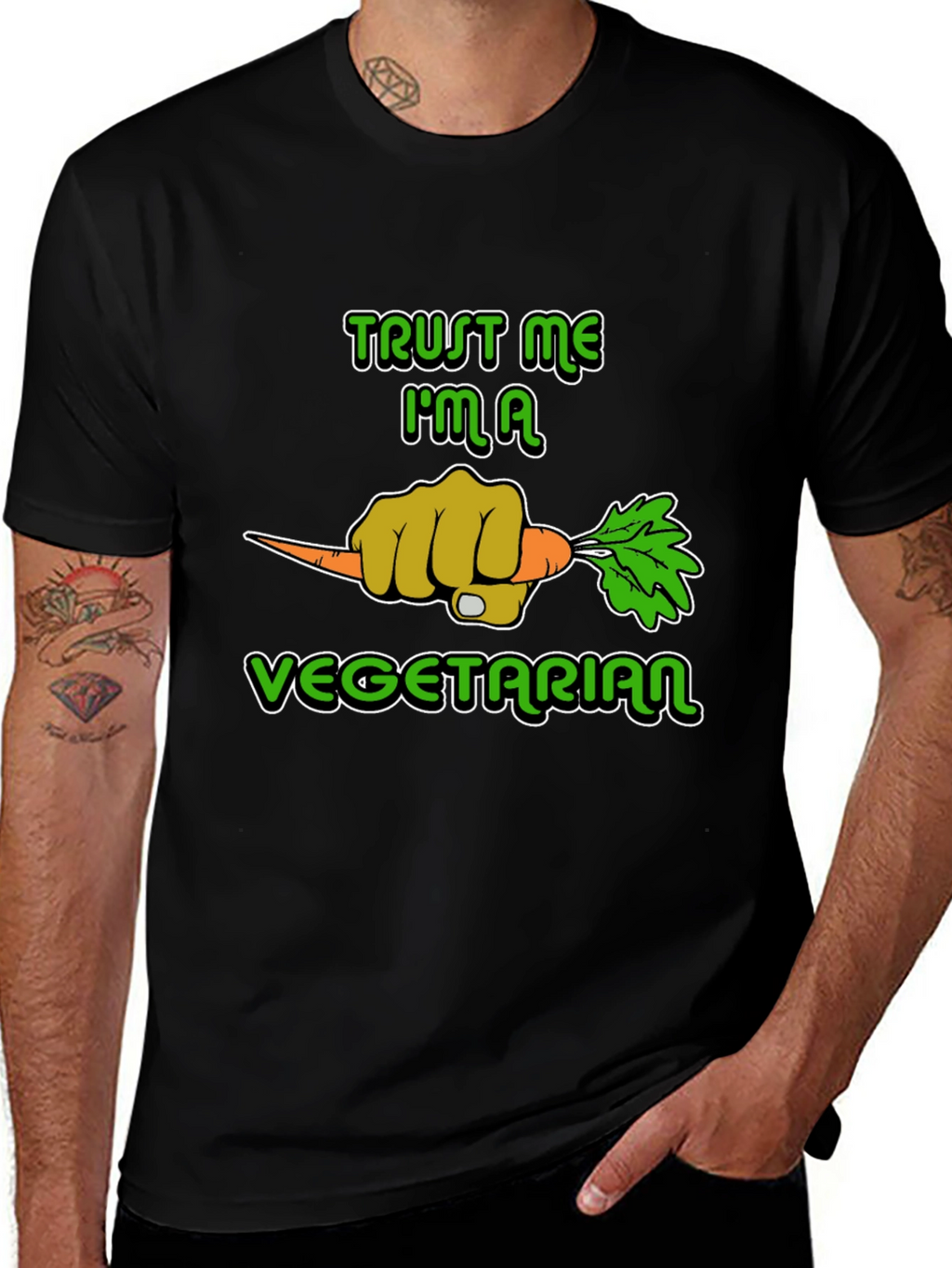 Trust Me Im A Vegetarian Graphic T-Shirt