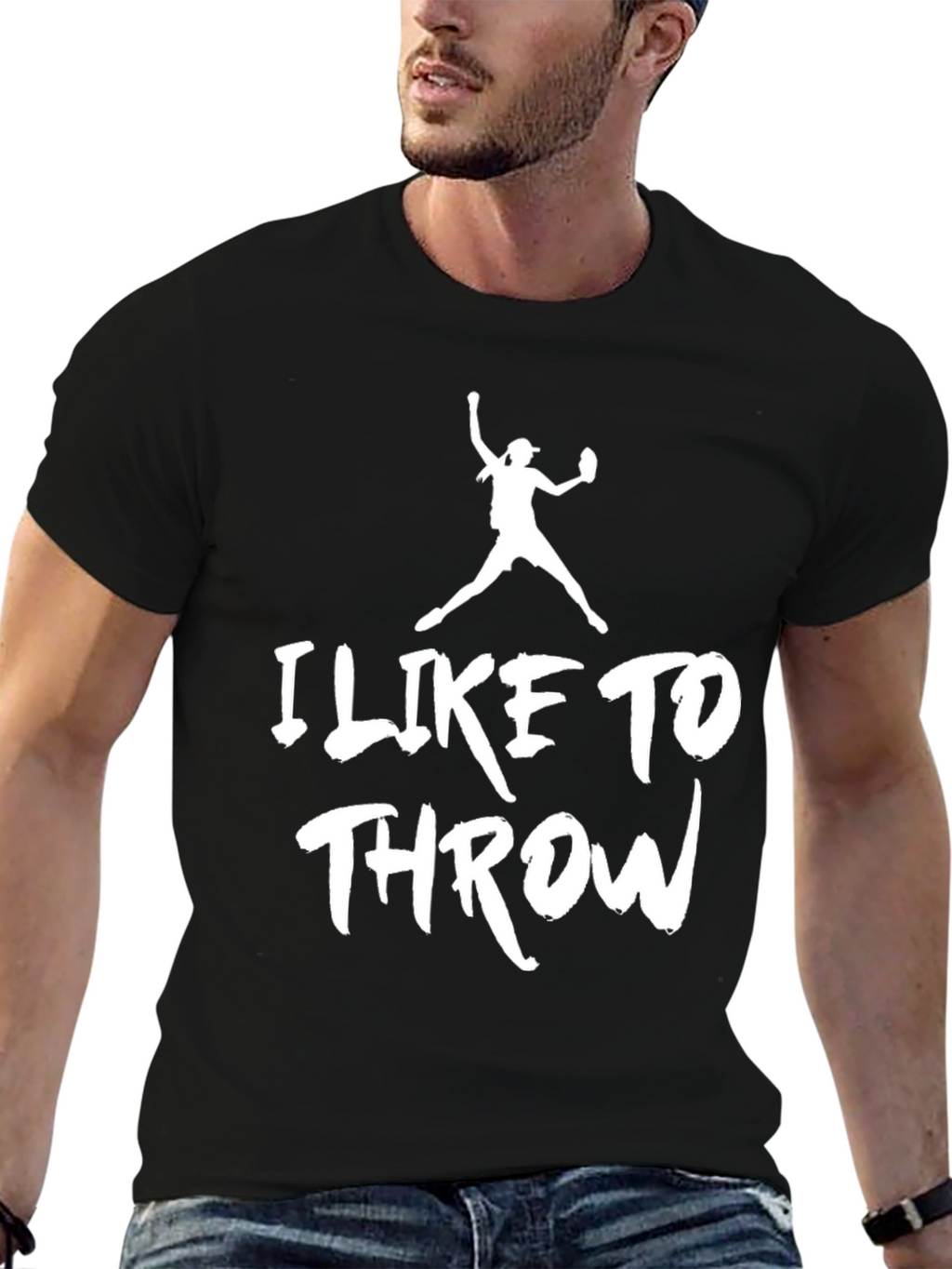 I Like To Throw T-Shirt - Black Graphic Tee