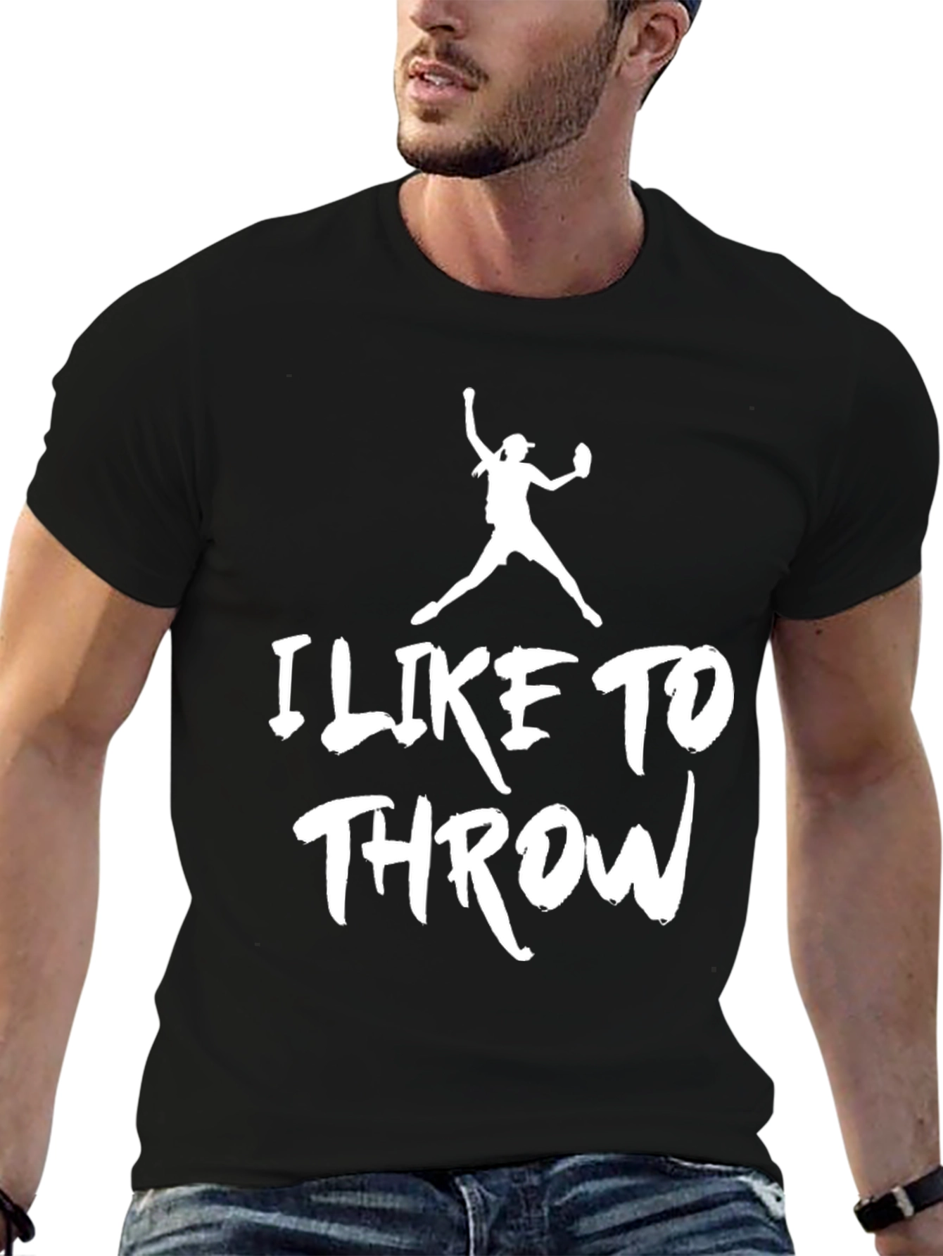I Like To Throw T-Shirt - Black Graphic Tee