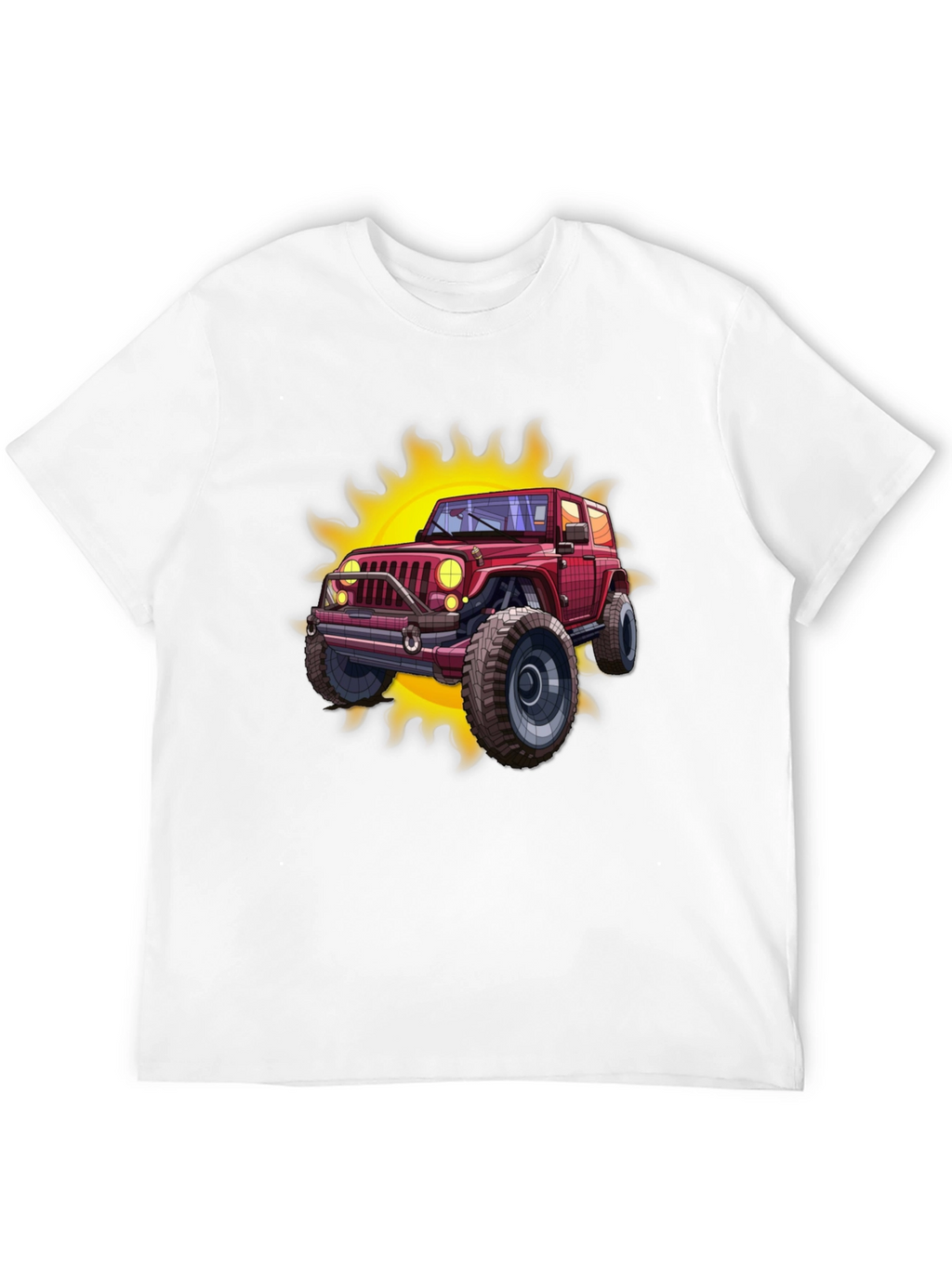 Off-Road Jeep Graphic Tee - Black Cotton