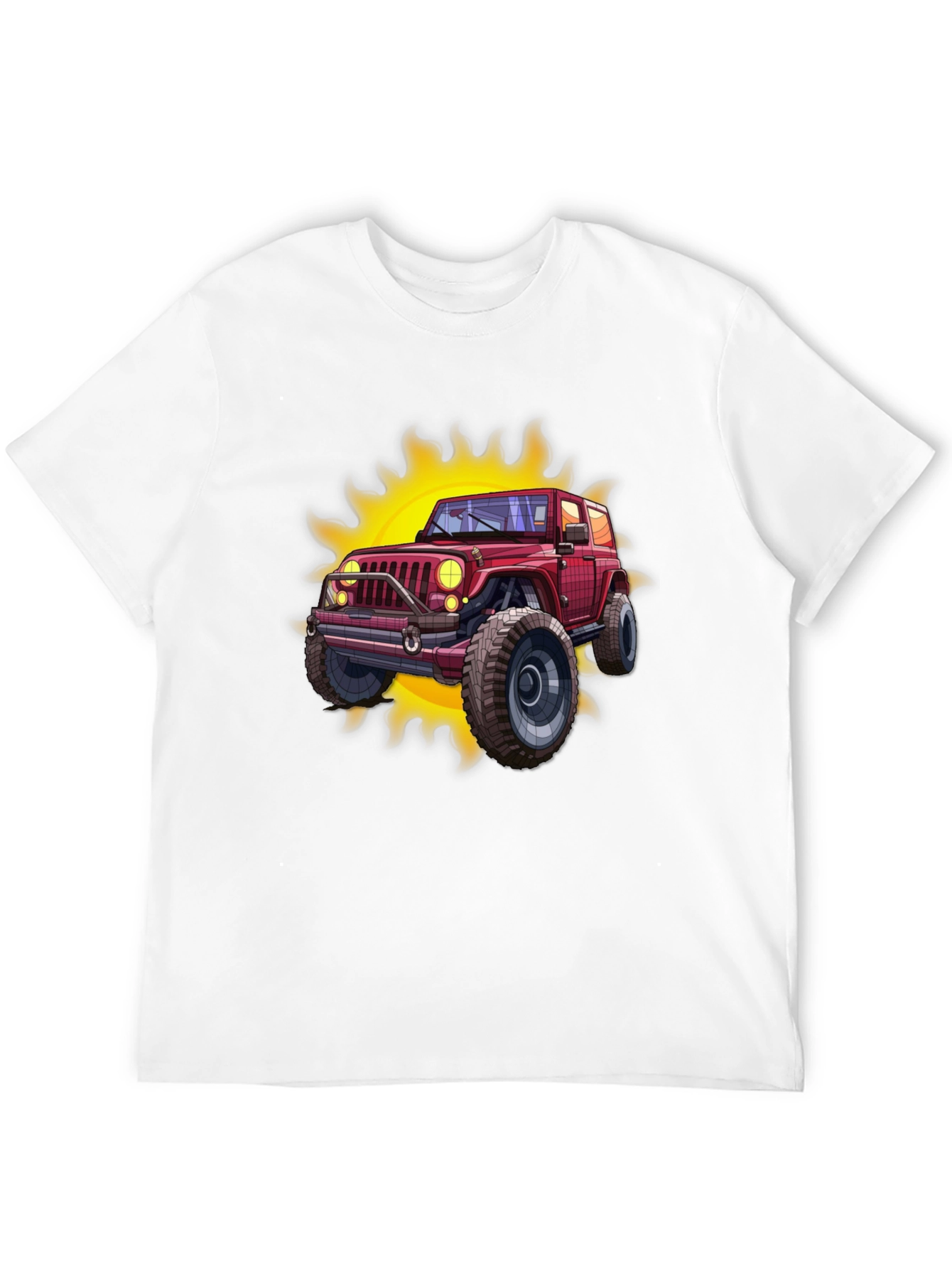 Off-Road Jeep Graphic Tee - Black Cotton