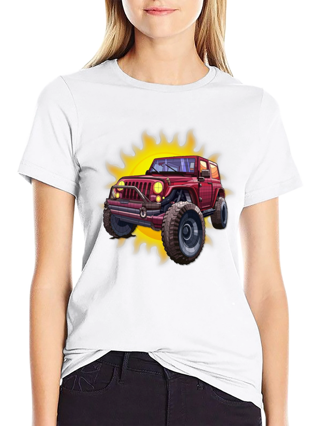 Off-Road Jeep Graphic Tee - Black Cotton