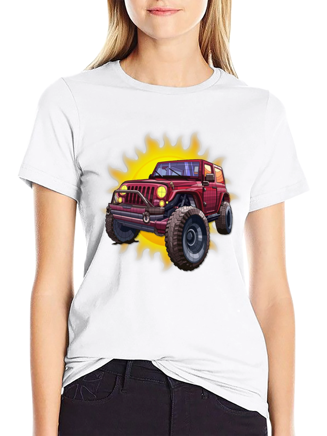 Off-Road Jeep Graphic Tee - Black Cotton