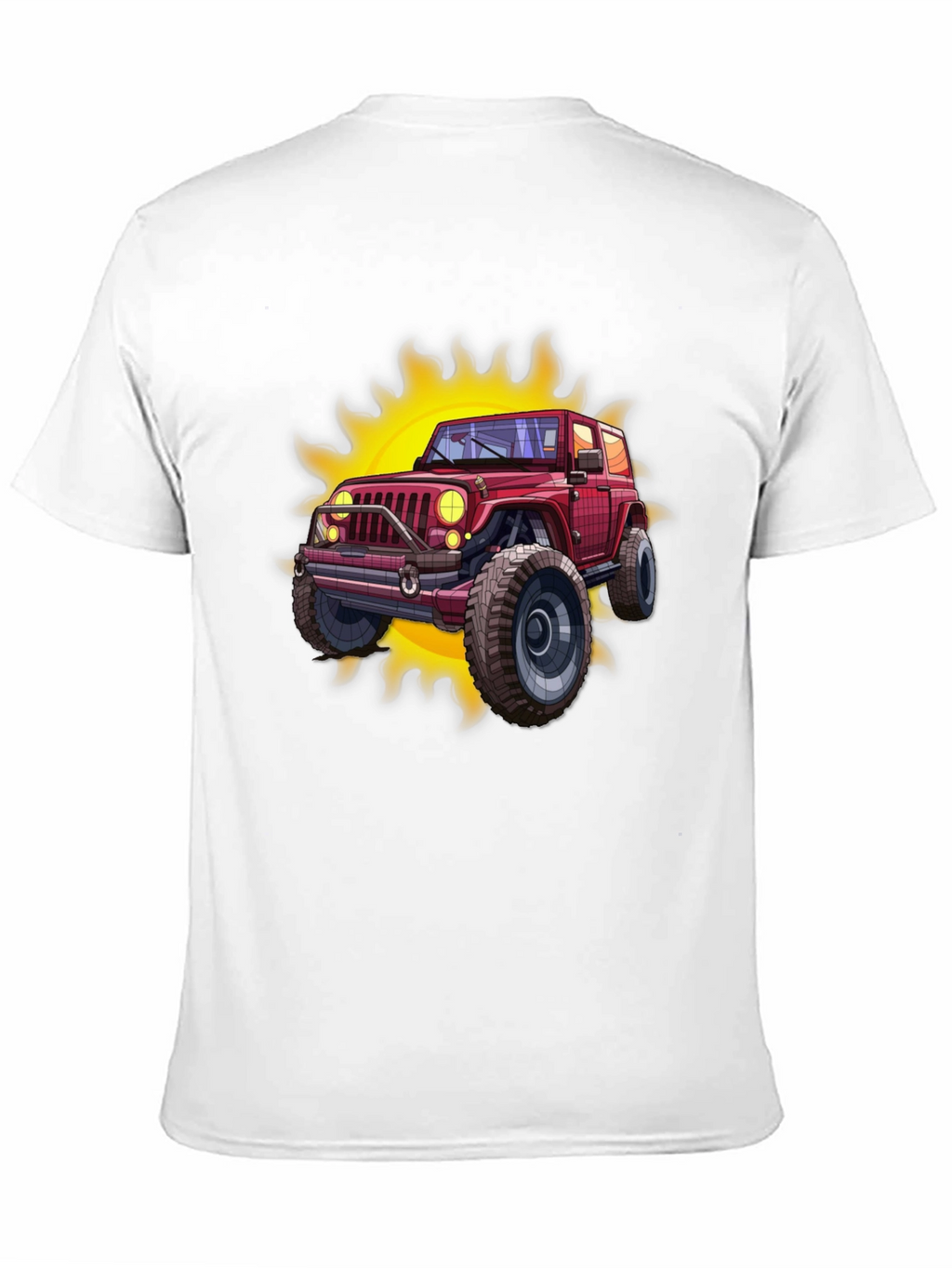 Off-Road Jeep Graphic Tee - Black Cotton