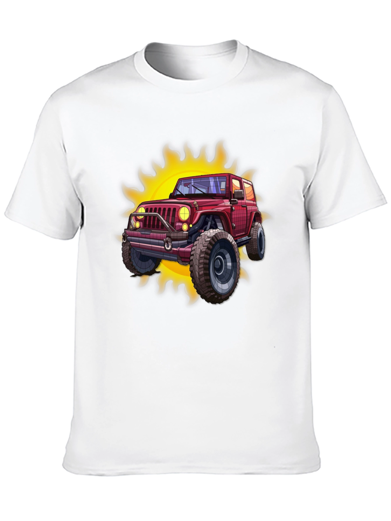 Off-Road Jeep Graphic Tee - Black Cotton