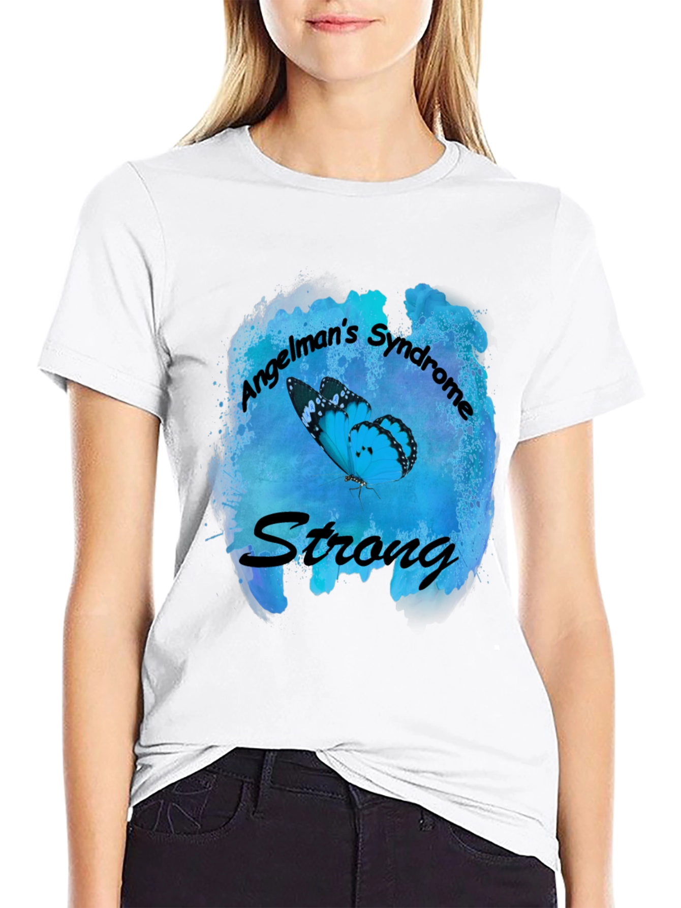 Angelmans Syndrome Strong Butterfly T-Shirt