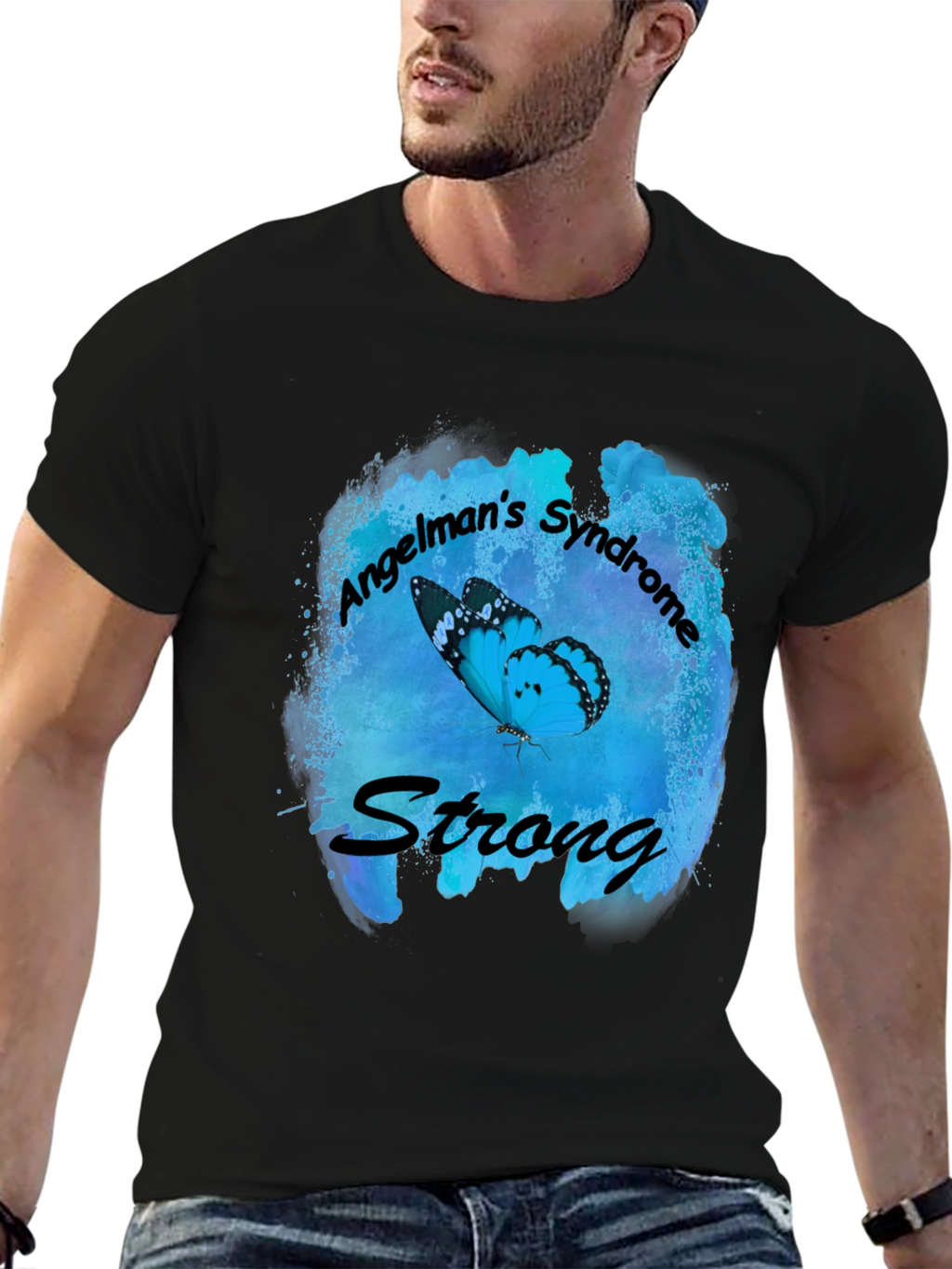 Angelmans Syndrome Strong Butterfly T-Shirt