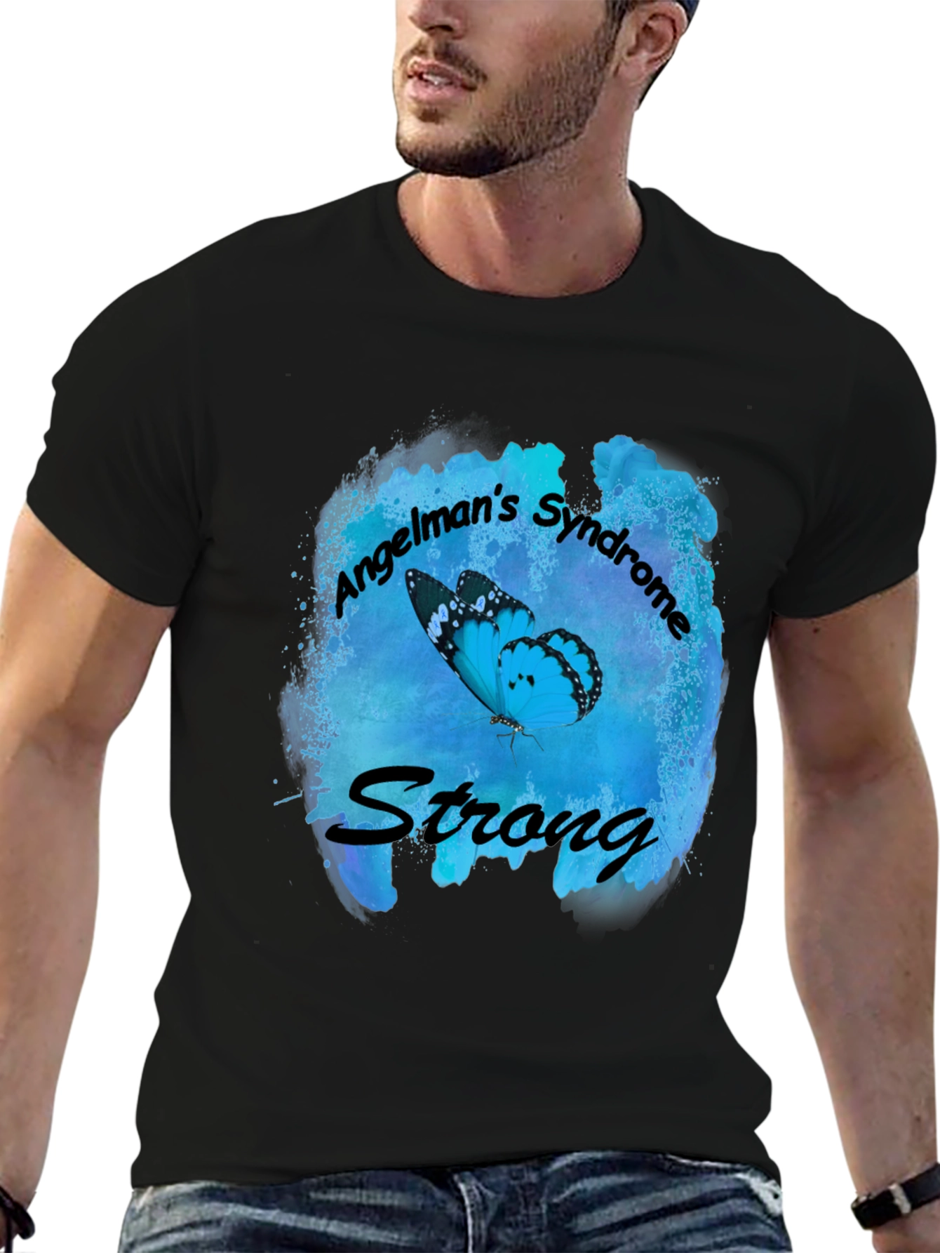 Angelmans Syndrome Strong Butterfly T-Shirt
