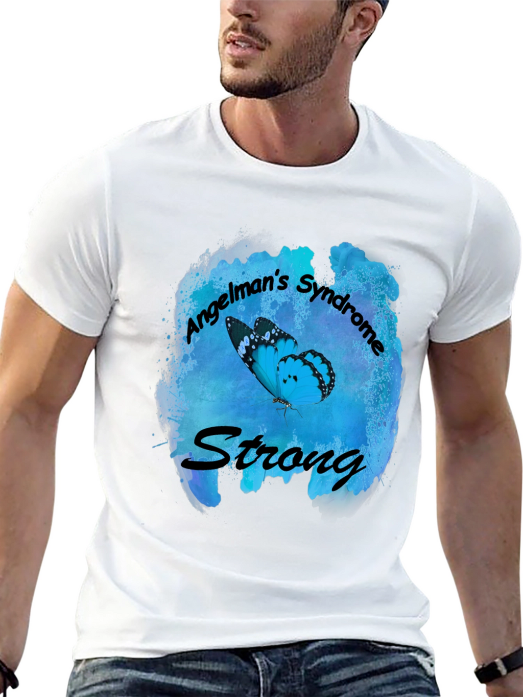 Angelmans Syndrome Strong Butterfly T-Shirt