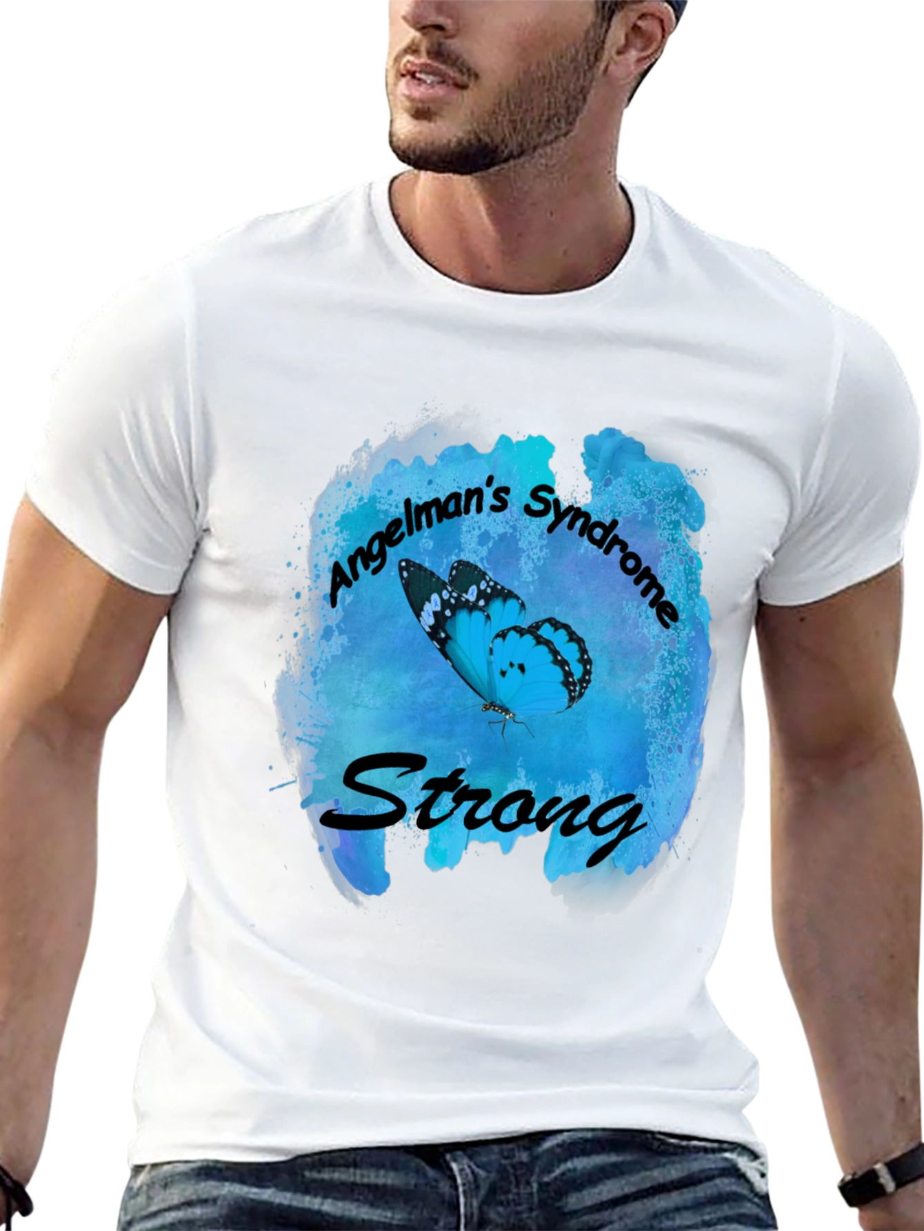 Angelmans Syndrome Strong Butterfly T-Shirt
