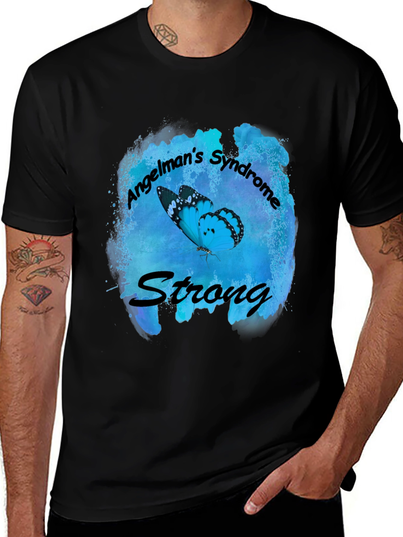 Angelmans Syndrome Strong Butterfly T-Shirt
