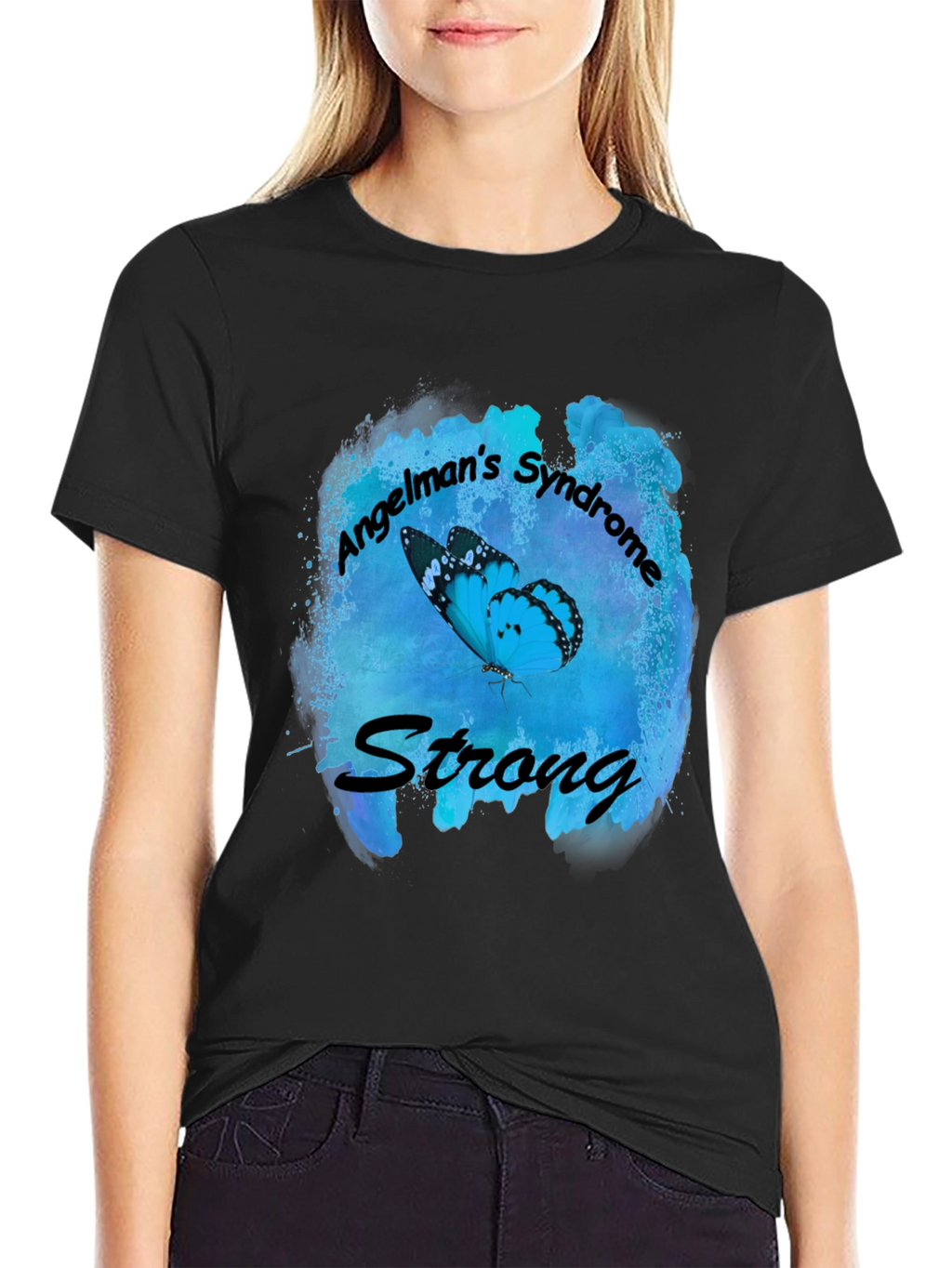 Angelmans Syndrome Strong Butterfly T-Shirt