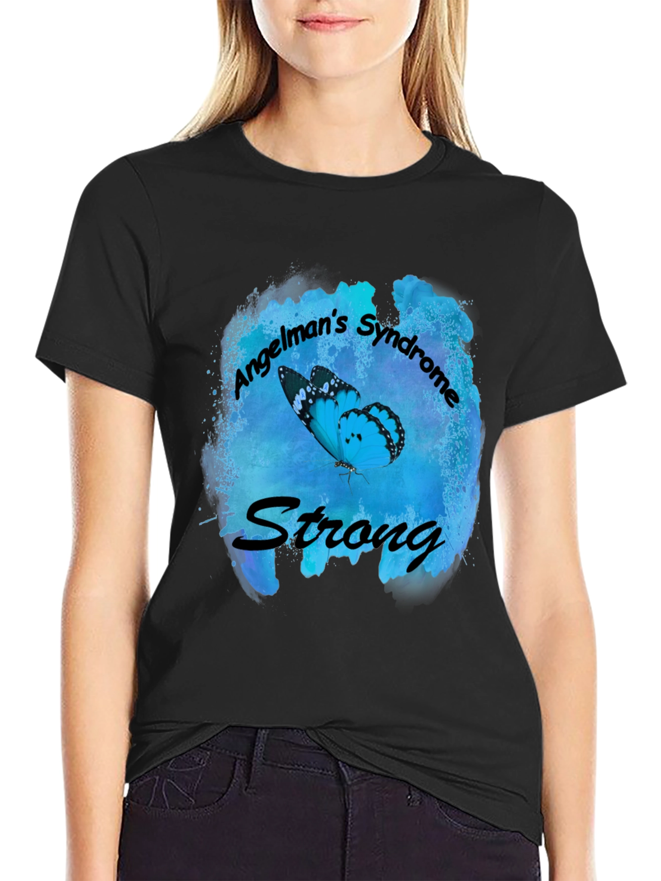Angelmans Syndrome Strong Butterfly T-Shirt