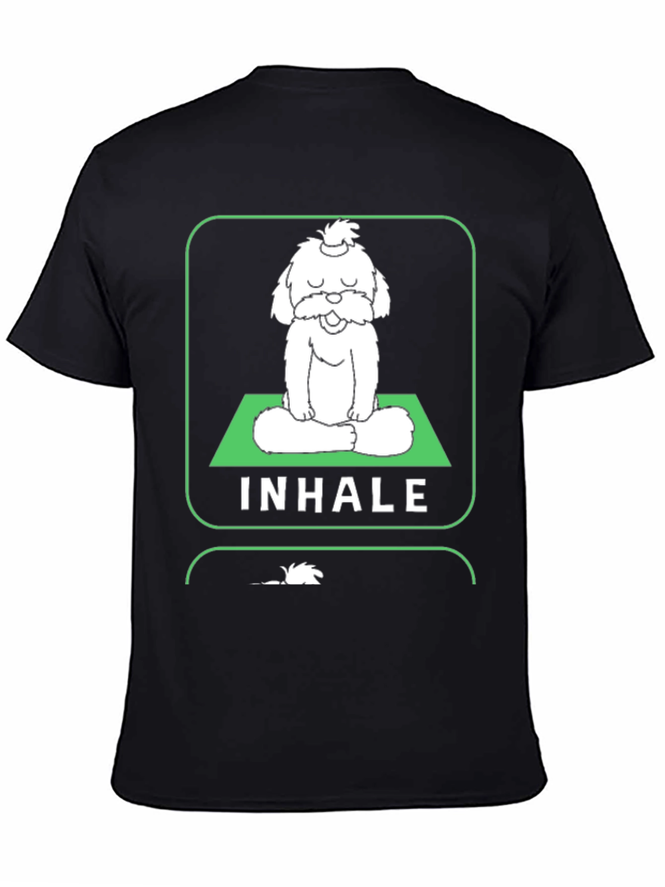 Meditating Dog Graphic Tee - Inhale Exhale Relax