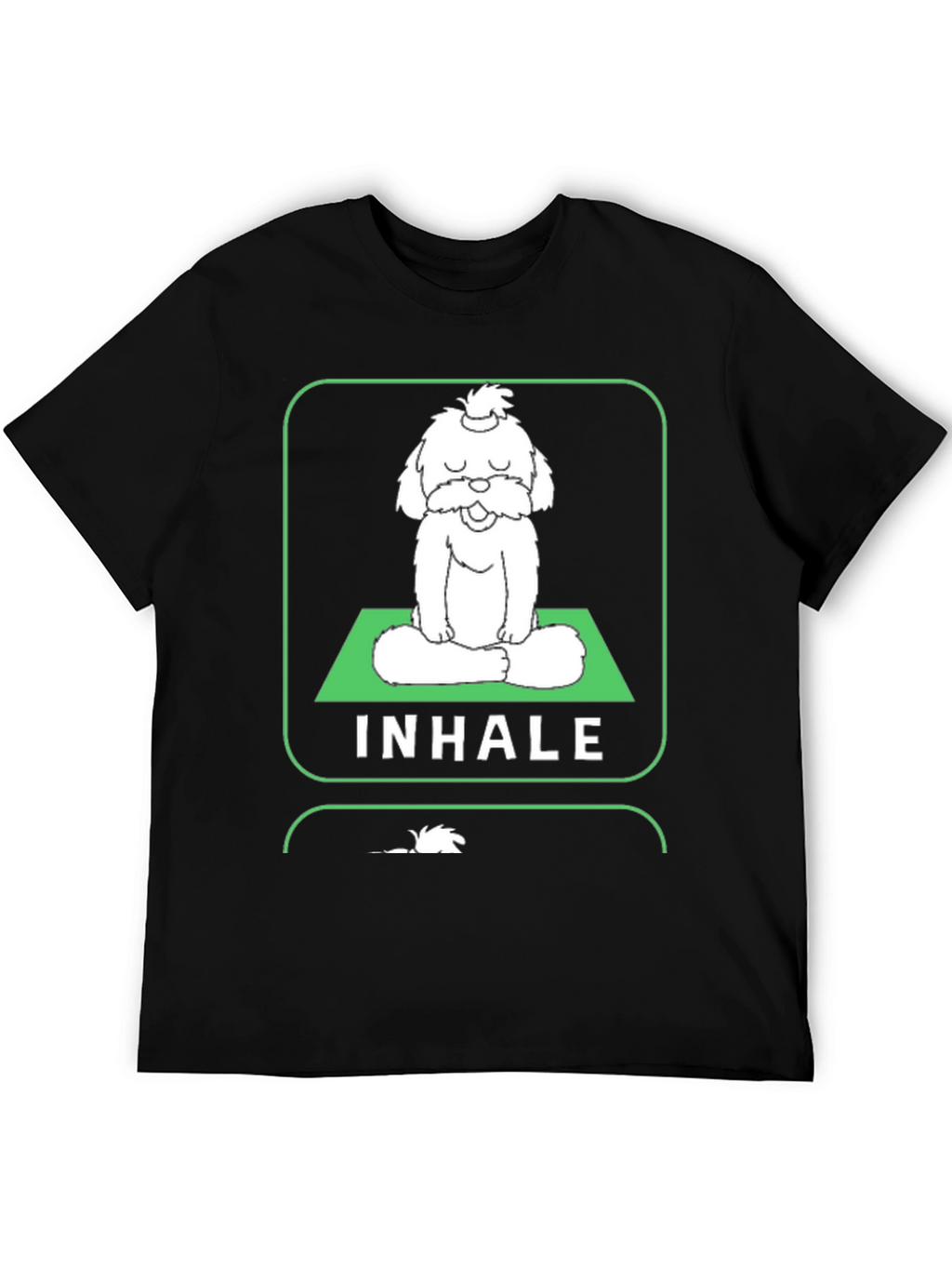Meditating Dog Graphic Tee - Inhale Exhale Relax