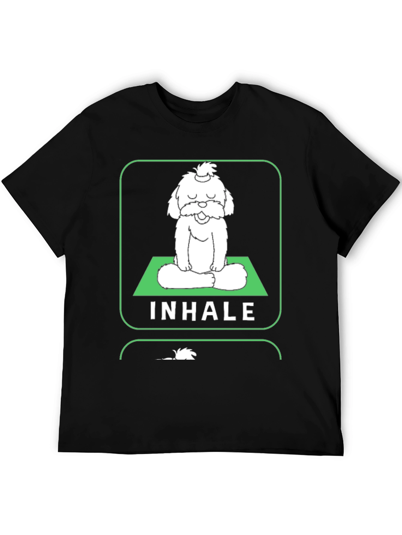 Meditating Dog Graphic Tee - Inhale Exhale Relax