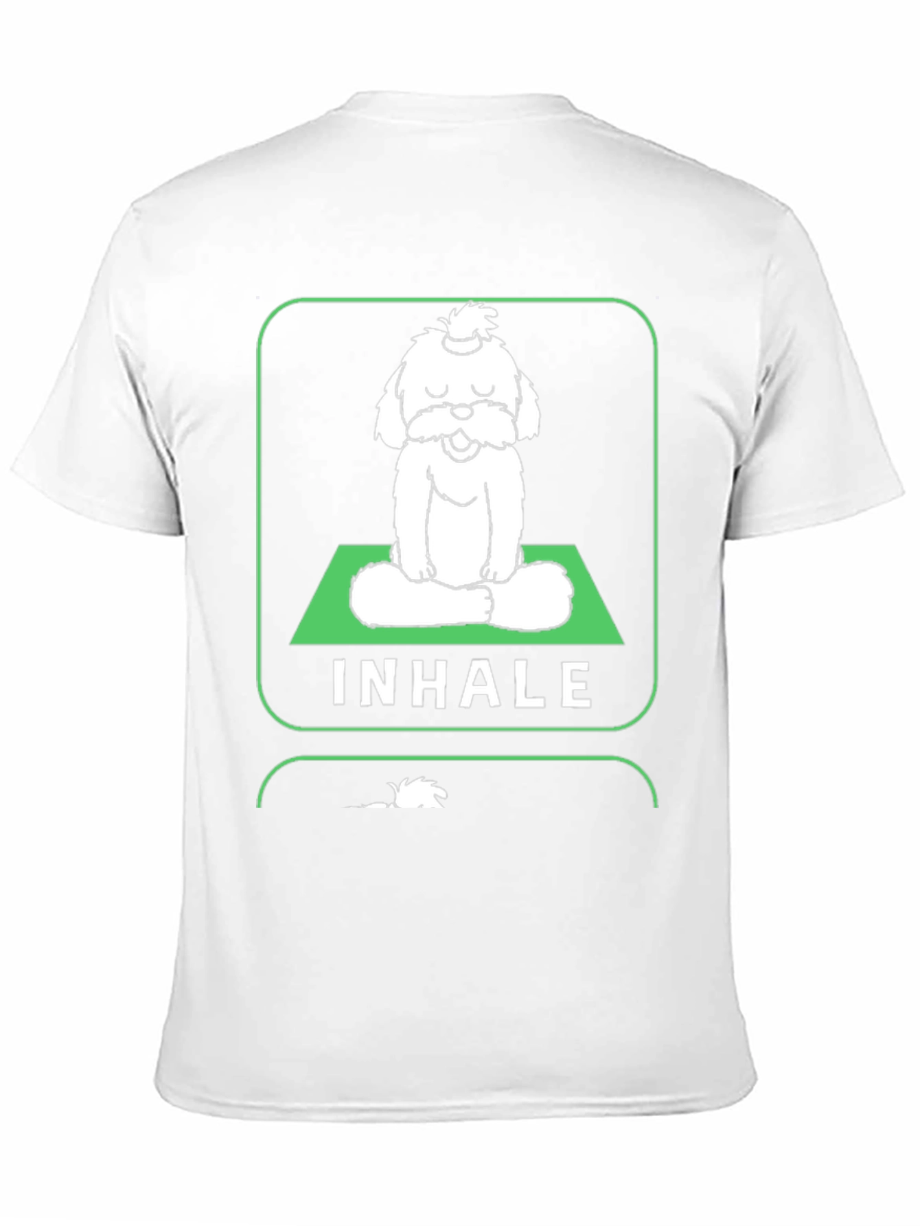 Meditating Dog Graphic Tee - Inhale Exhale Relax