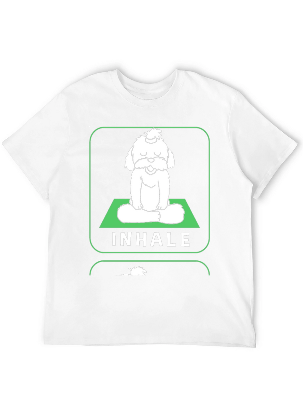 Meditating Dog Graphic Tee - Inhale Exhale Relax