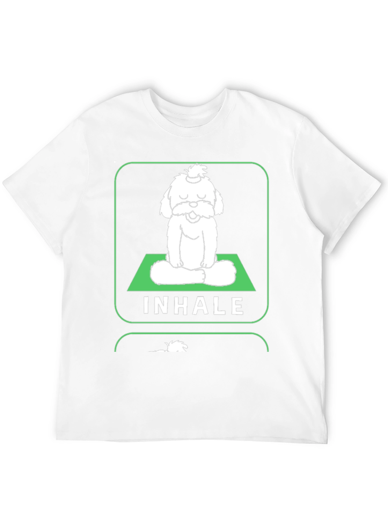 Meditating Dog Graphic Tee - Inhale Exhale Relax