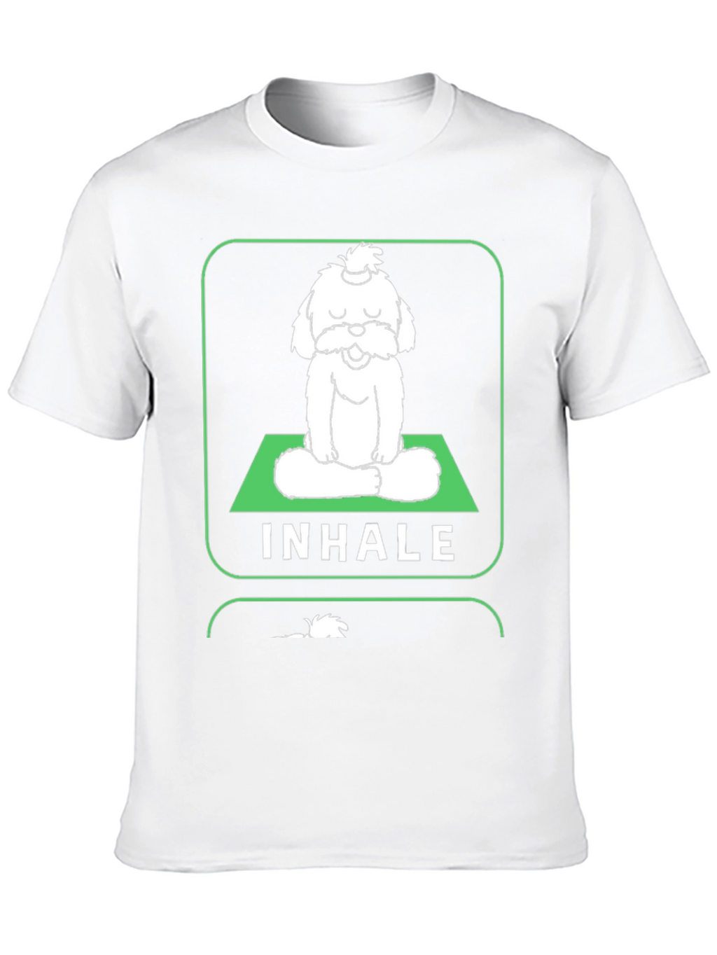 Meditating Dog Graphic Tee - Inhale Exhale Relax