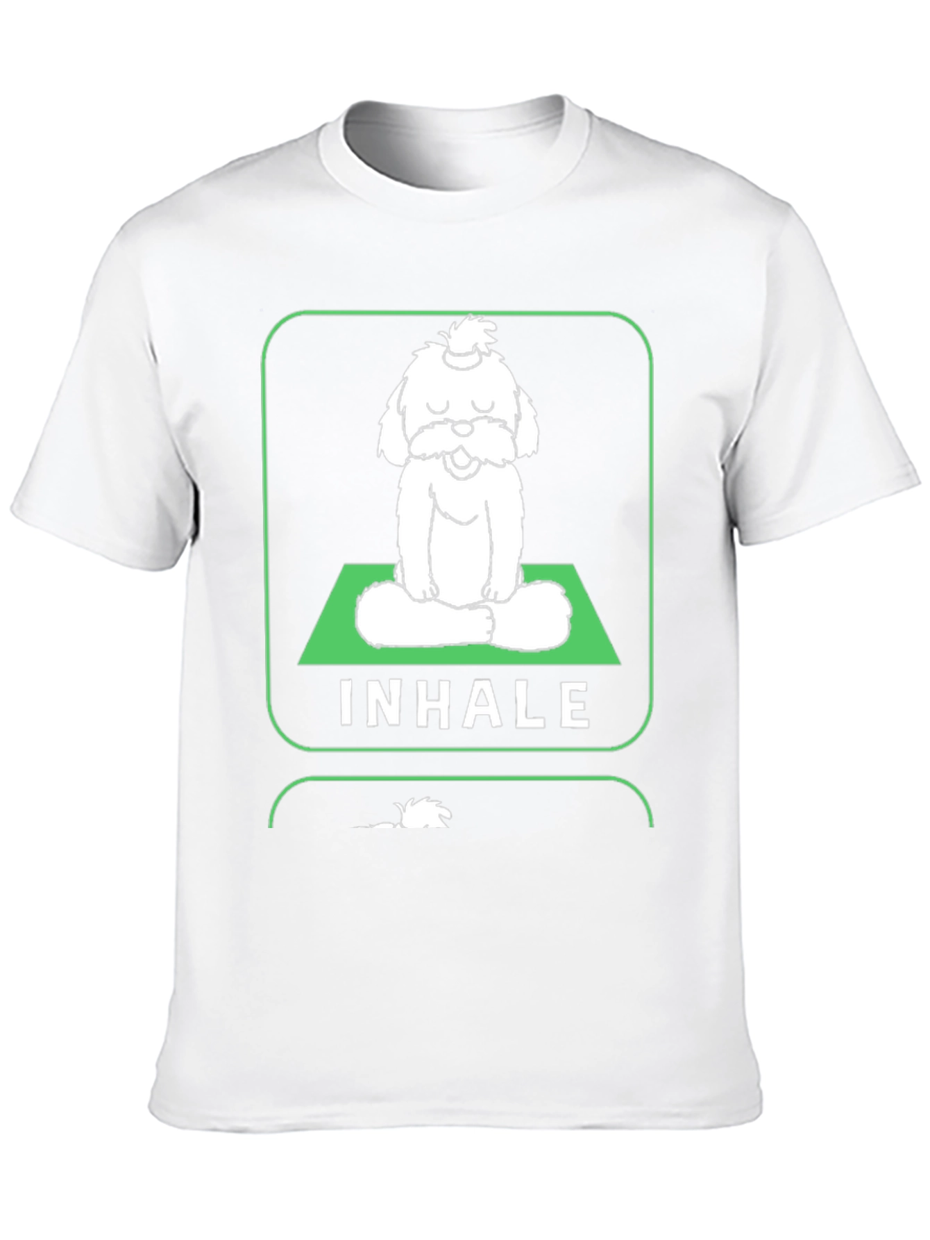 Meditating Dog Graphic Tee - Inhale Exhale Relax