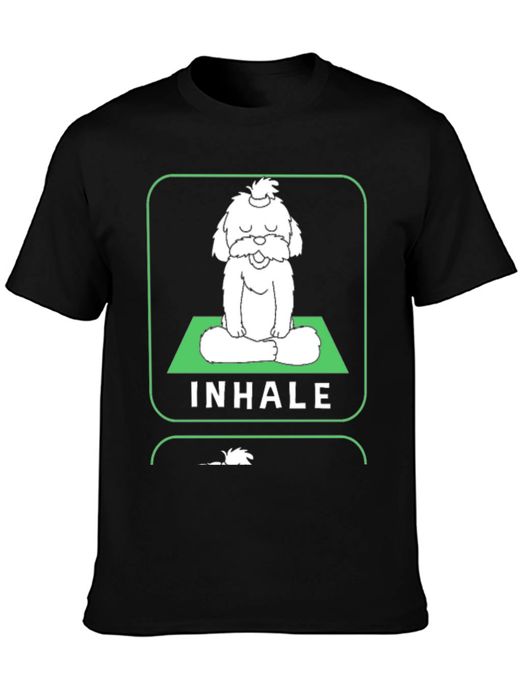Meditating Dog Graphic Tee - Inhale Exhale Relax