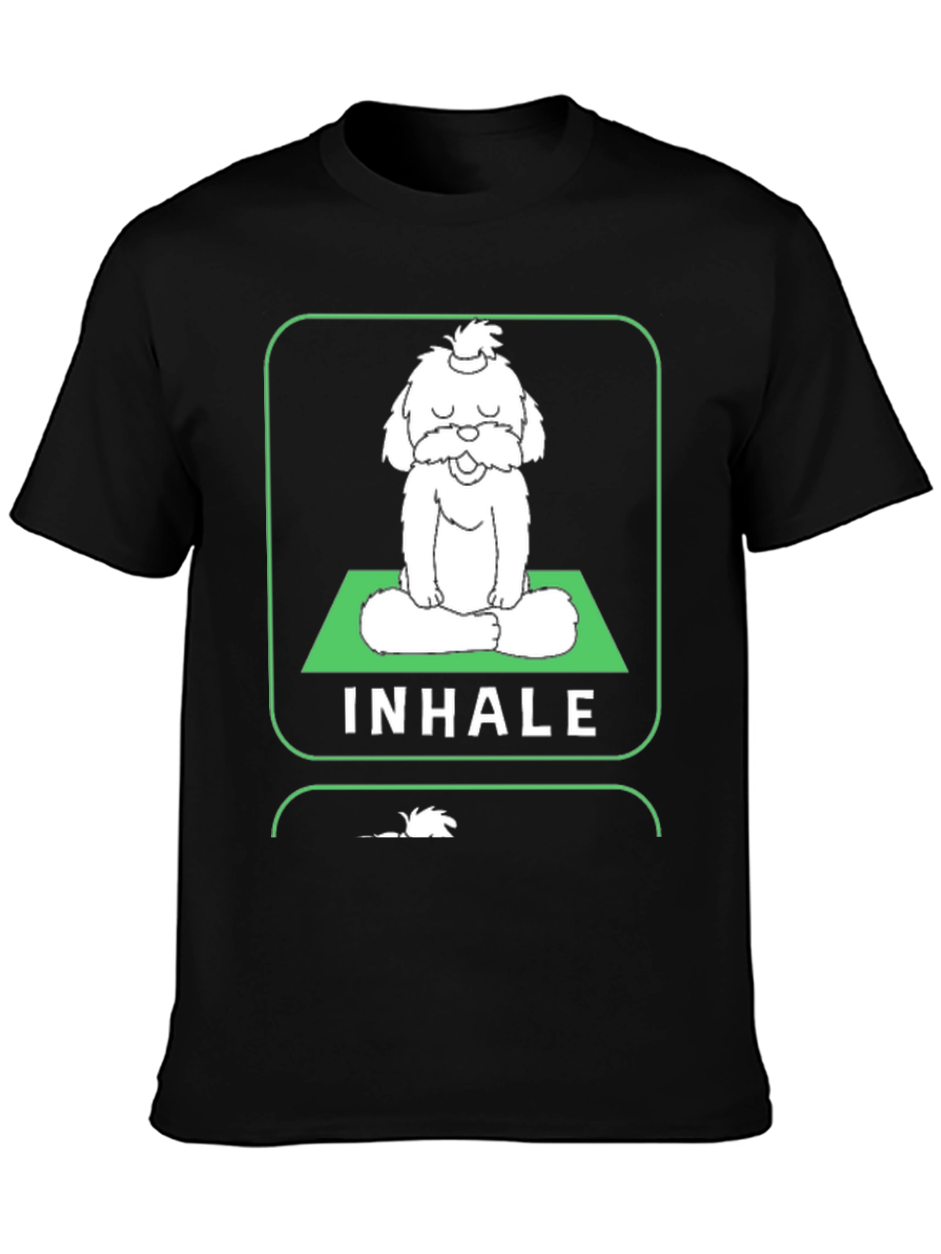 Meditating Dog Graphic Tee - Inhale Exhale Relax