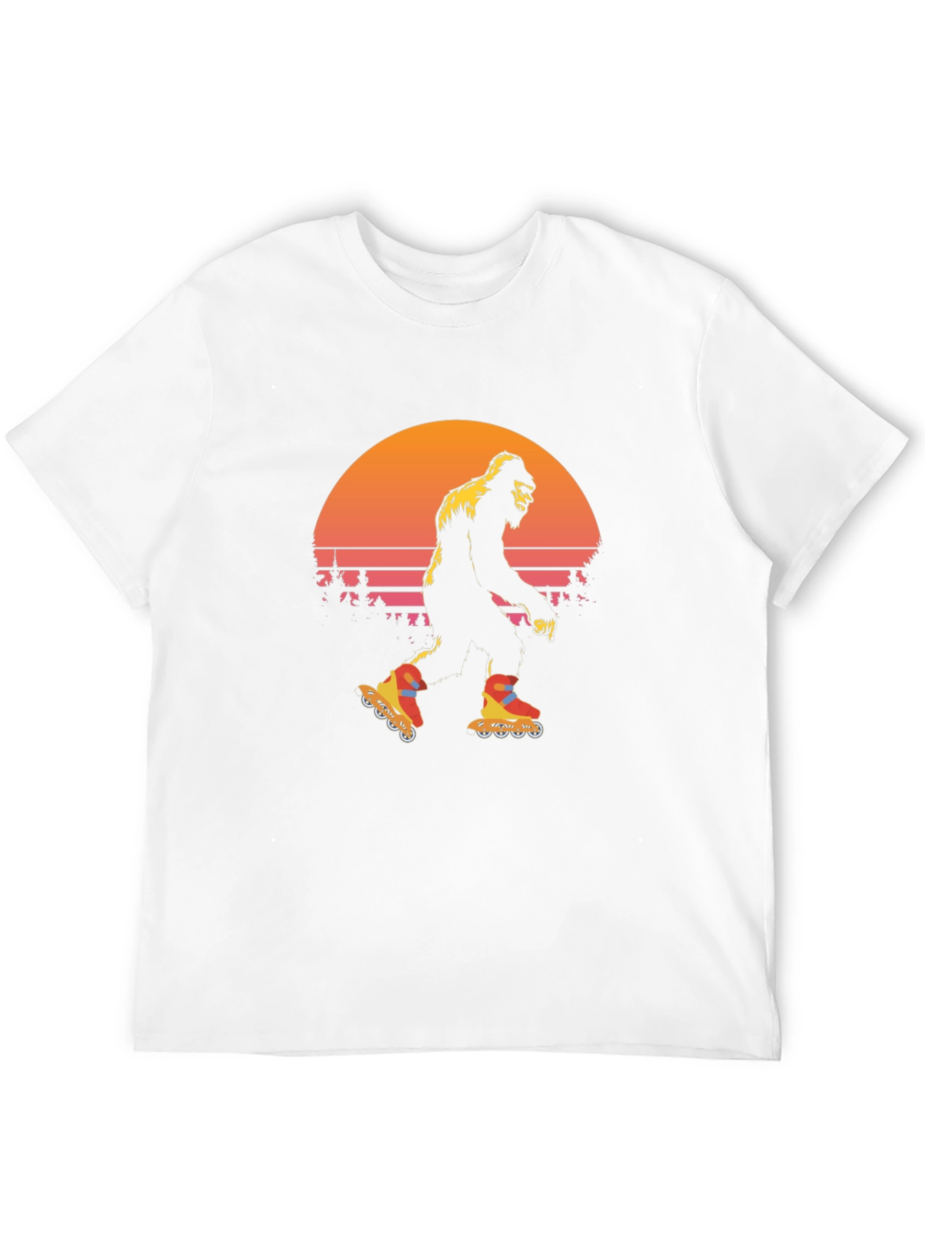 Retro Bigfoot Roller Skating T-Shirt