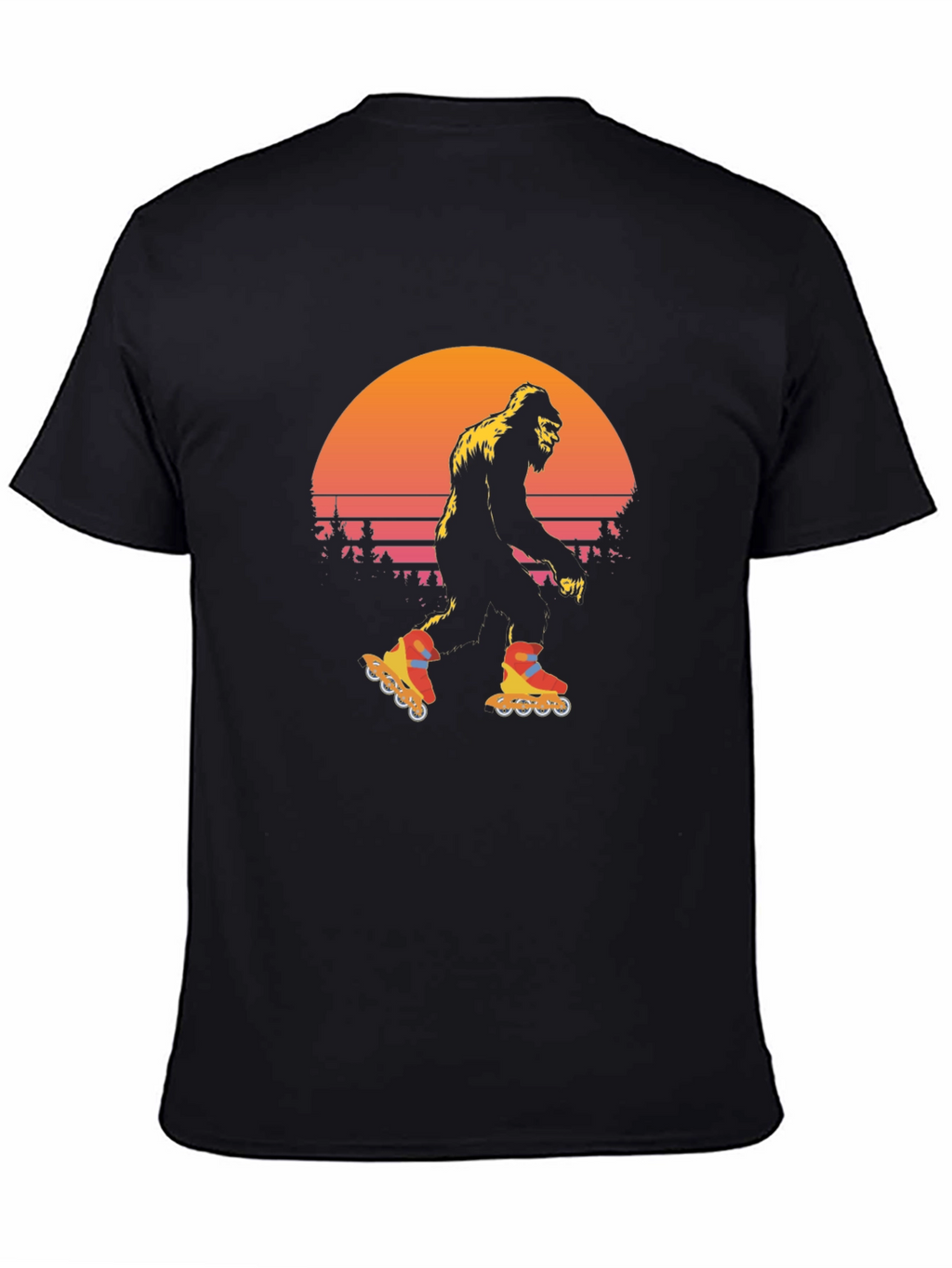 Retro Bigfoot Roller Skating T-Shirt