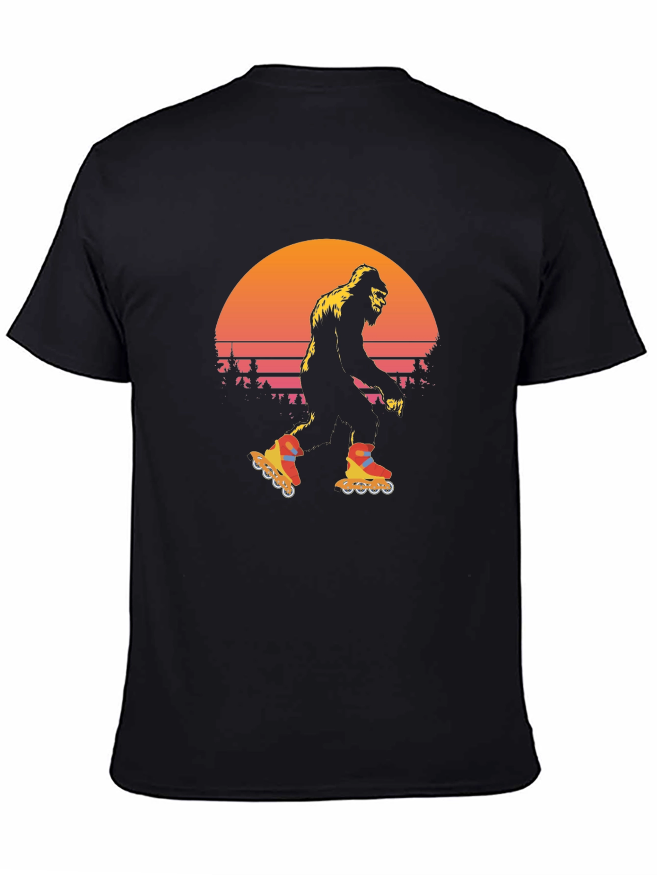 Retro Bigfoot Roller Skating T-Shirt