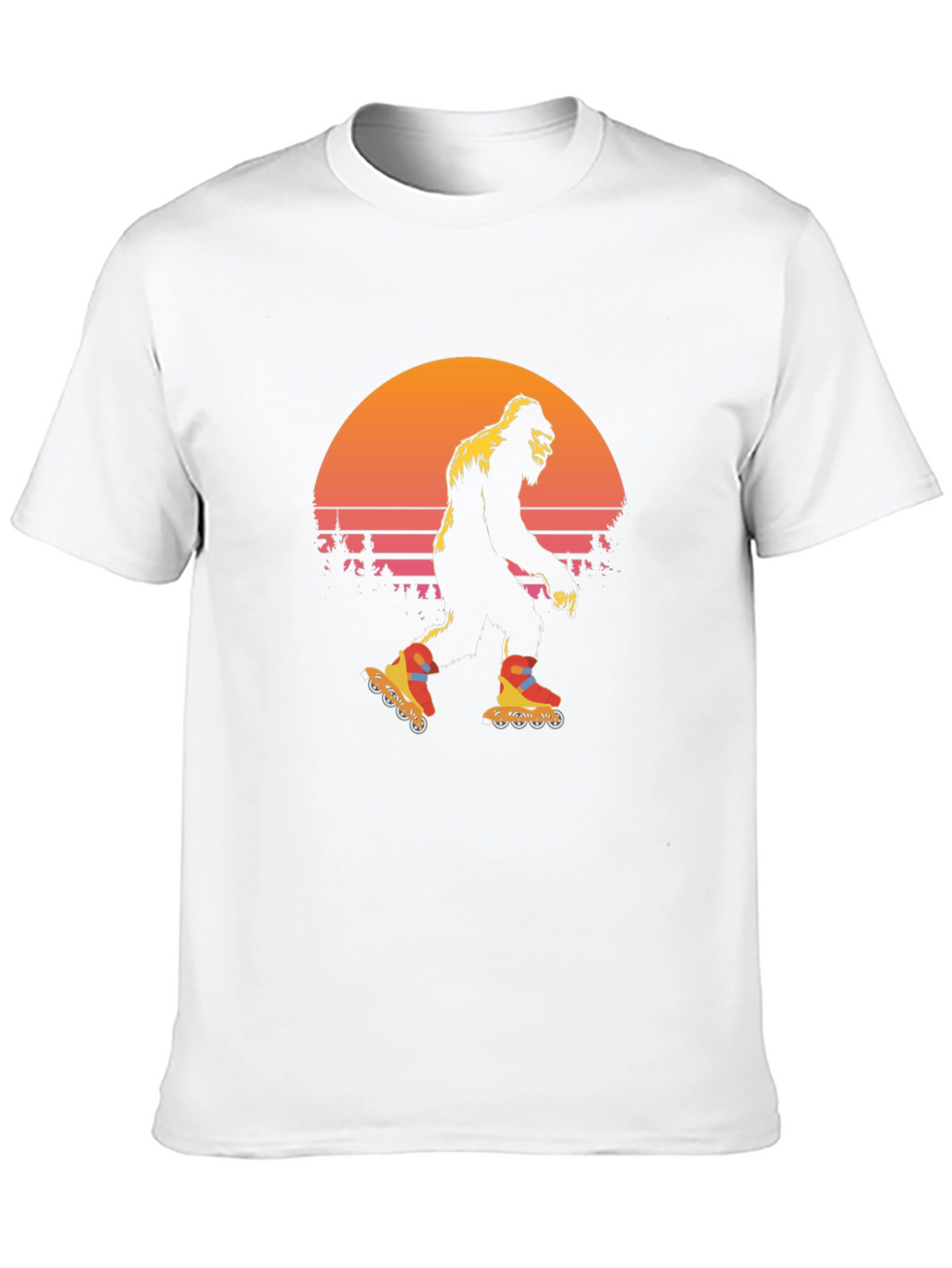 Retro Bigfoot Roller Skating T-Shirt
