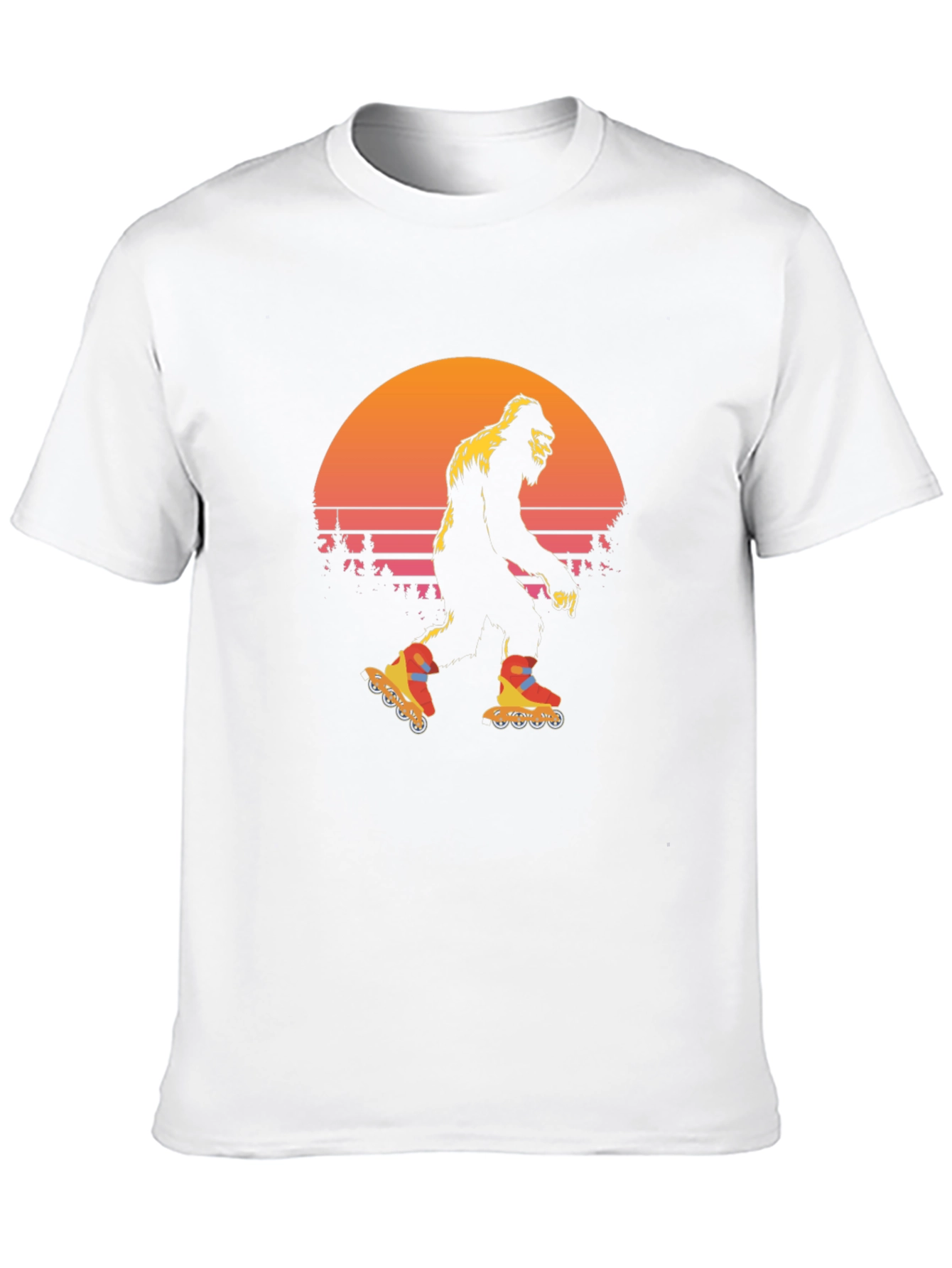 Retro Bigfoot Roller Skating T-Shirt