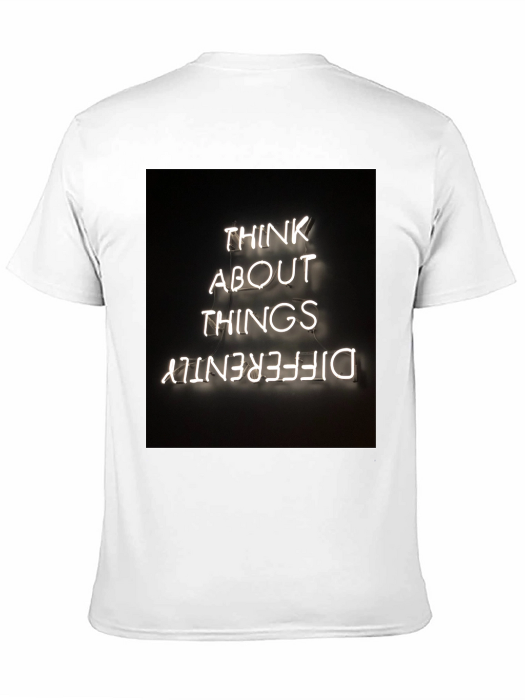 Think Differently Graphic Tee - Black Cotton Casual T-Shirt