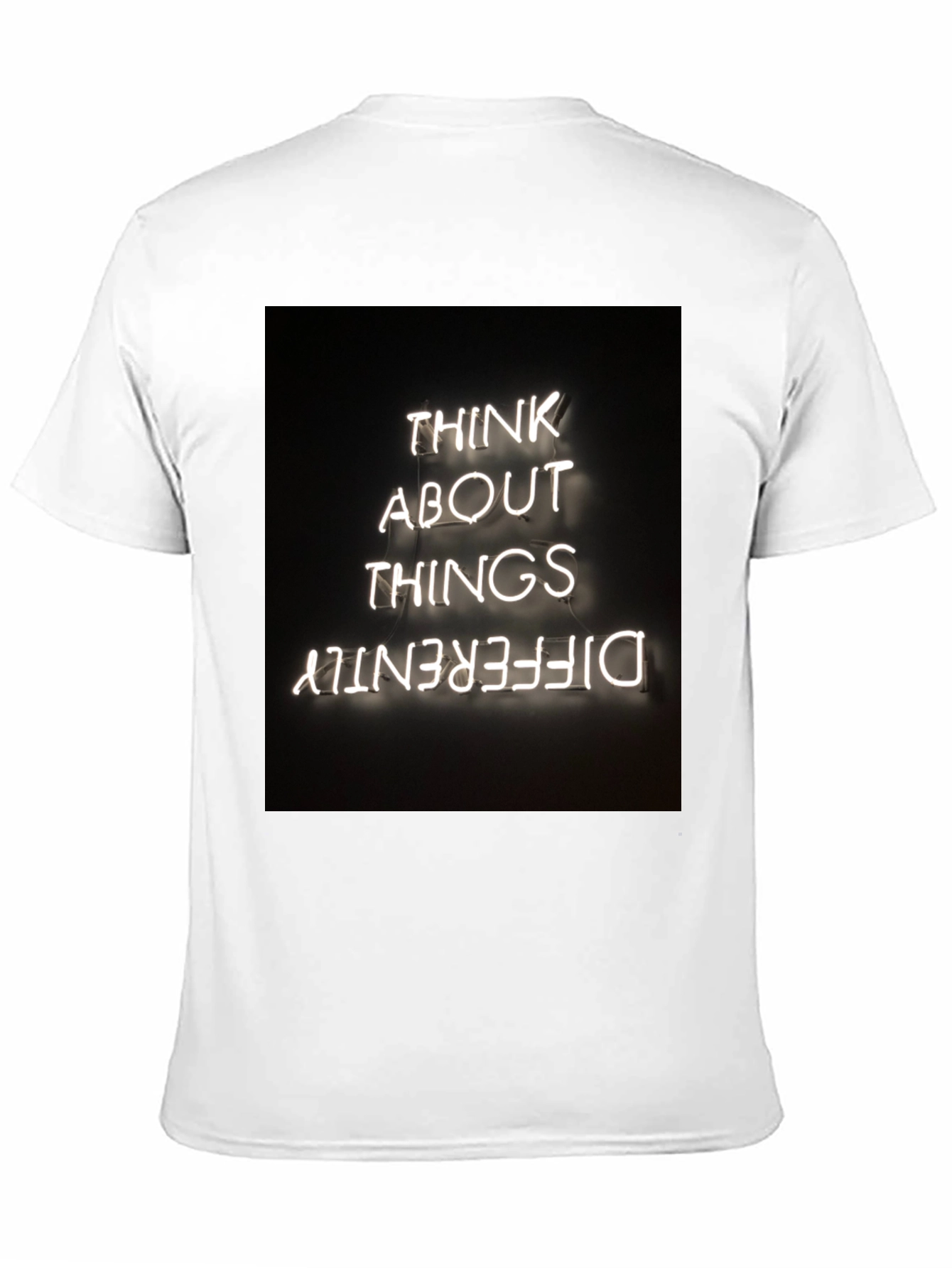 Think Differently Graphic Tee - Black Cotton Casual T-Shirt