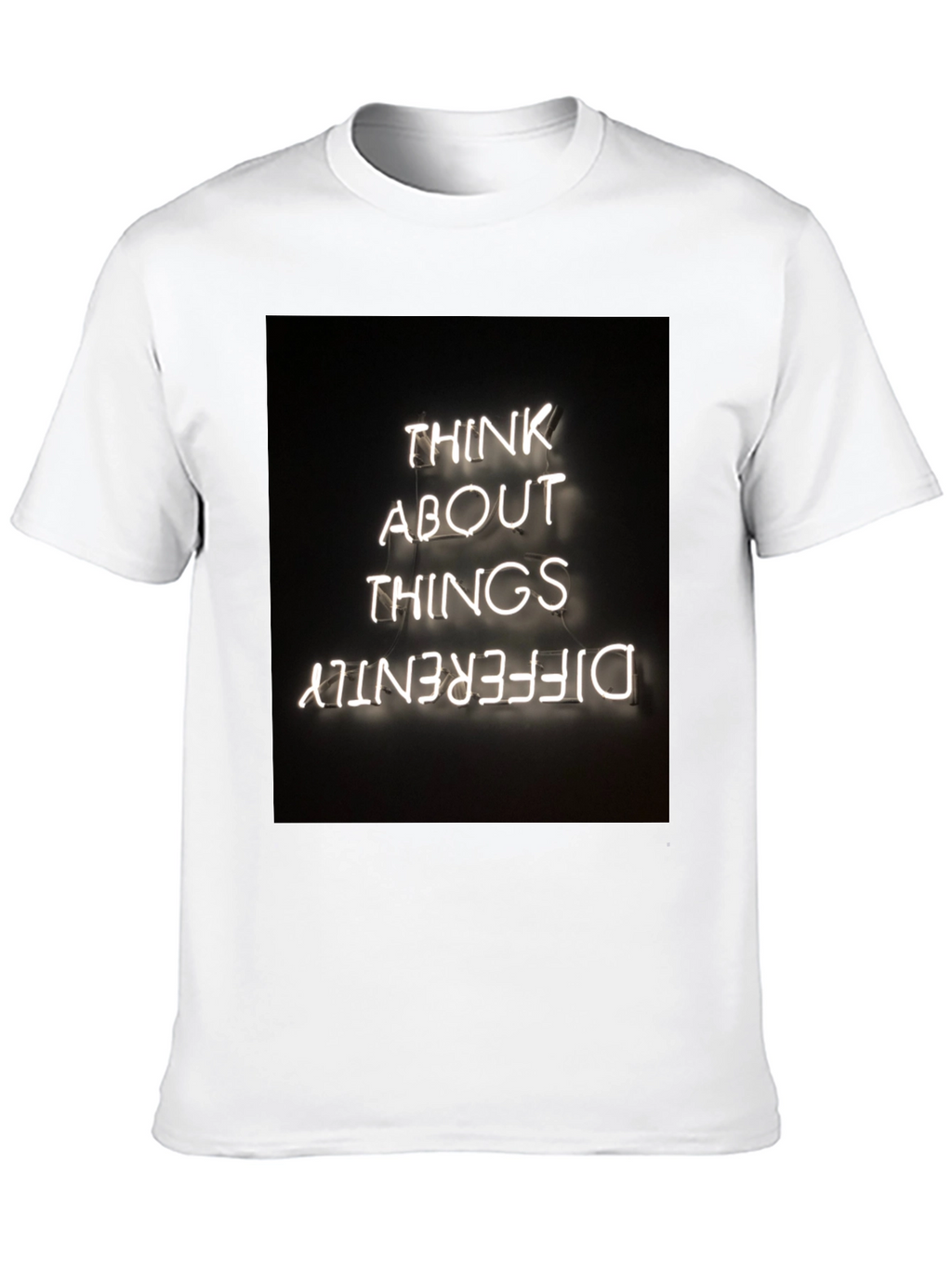 Think Differently Graphic Tee - Black Cotton Casual T-Shirt