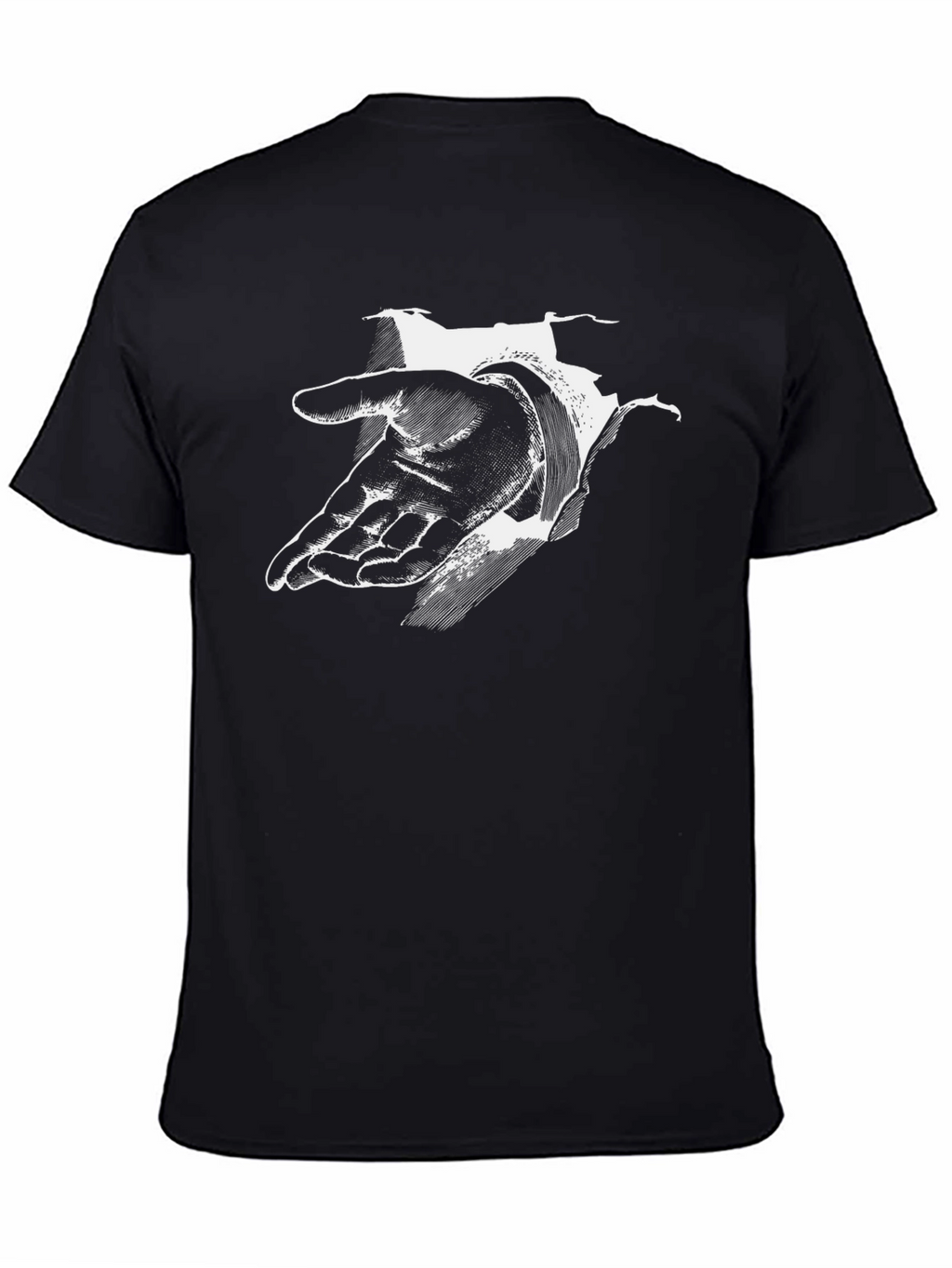 Reach Out Graphic Tee - Black Cotton Comfort