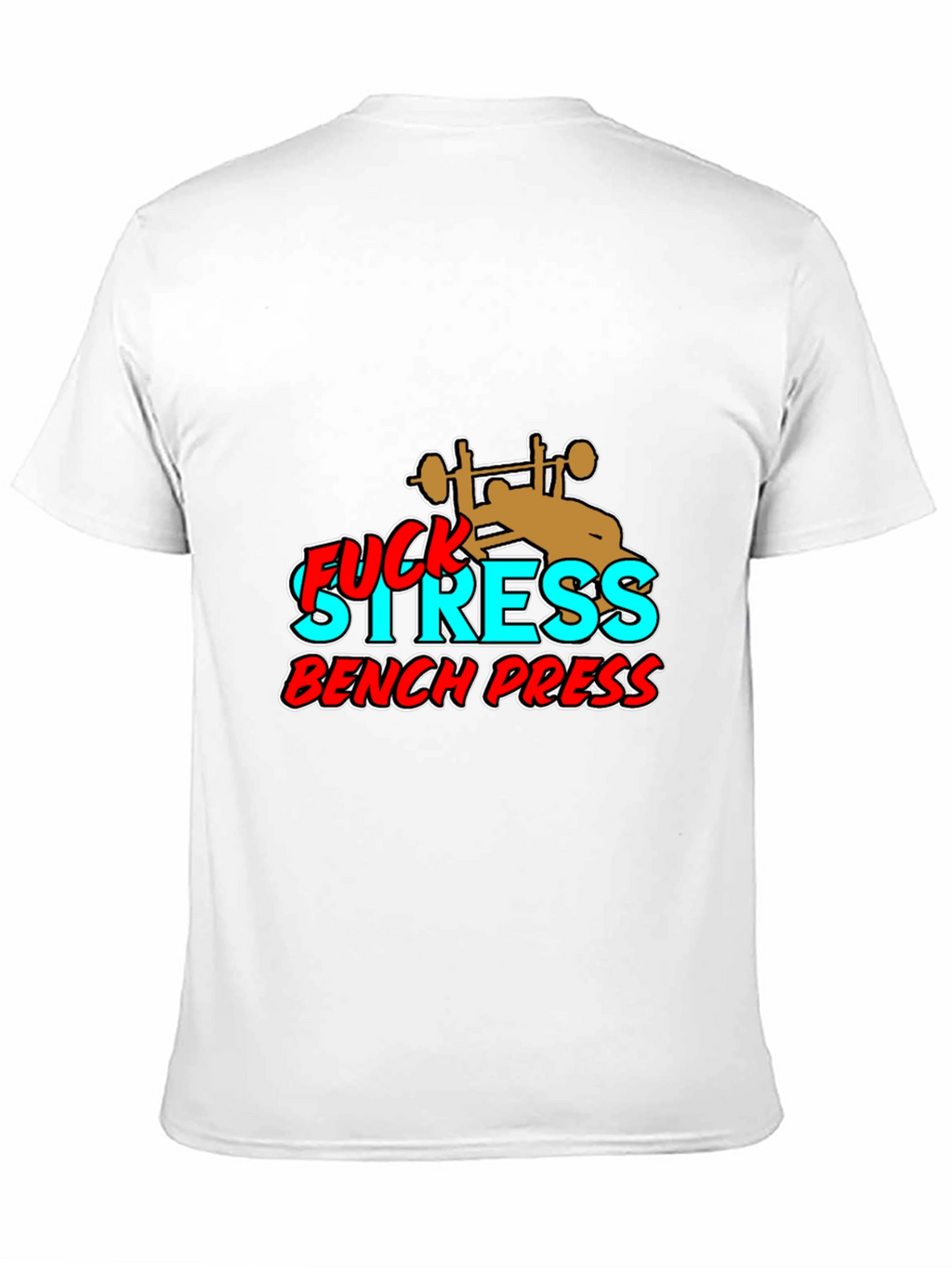 Fuck Stress Bench Press Black Graphic Tee