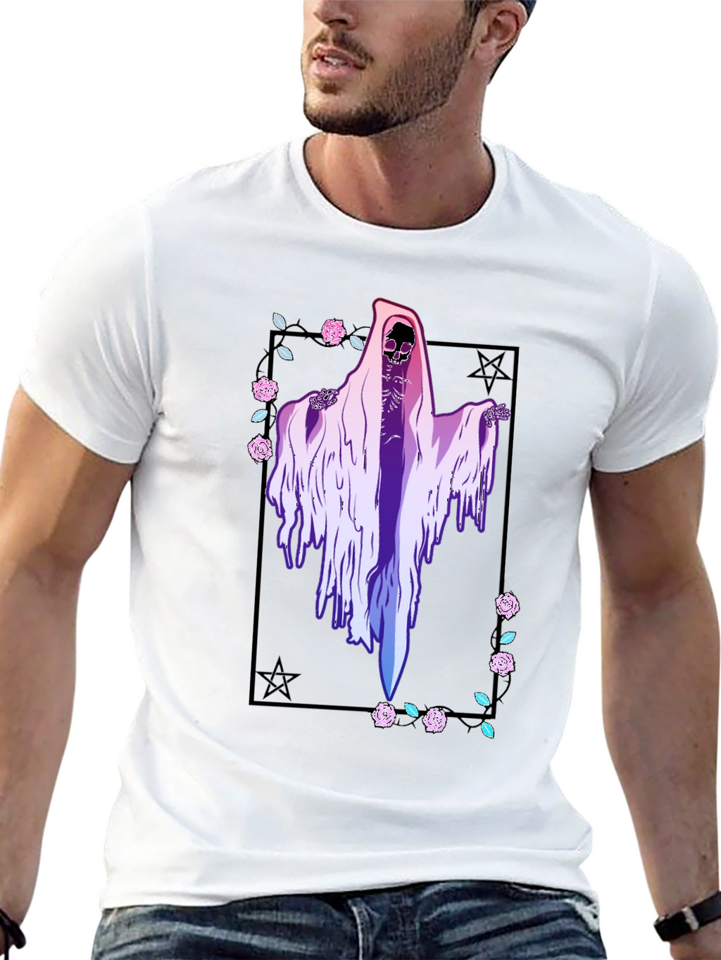 Grim Reaper T-Shirt - Vaporwave Aesthetic