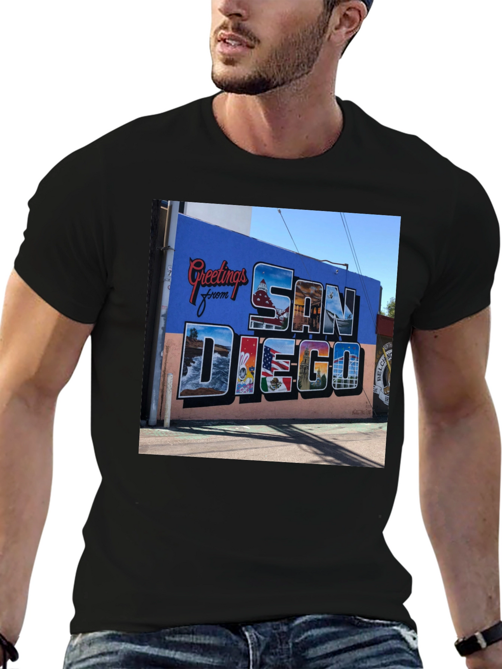 San Diego Greetings Graphic Tee - Black