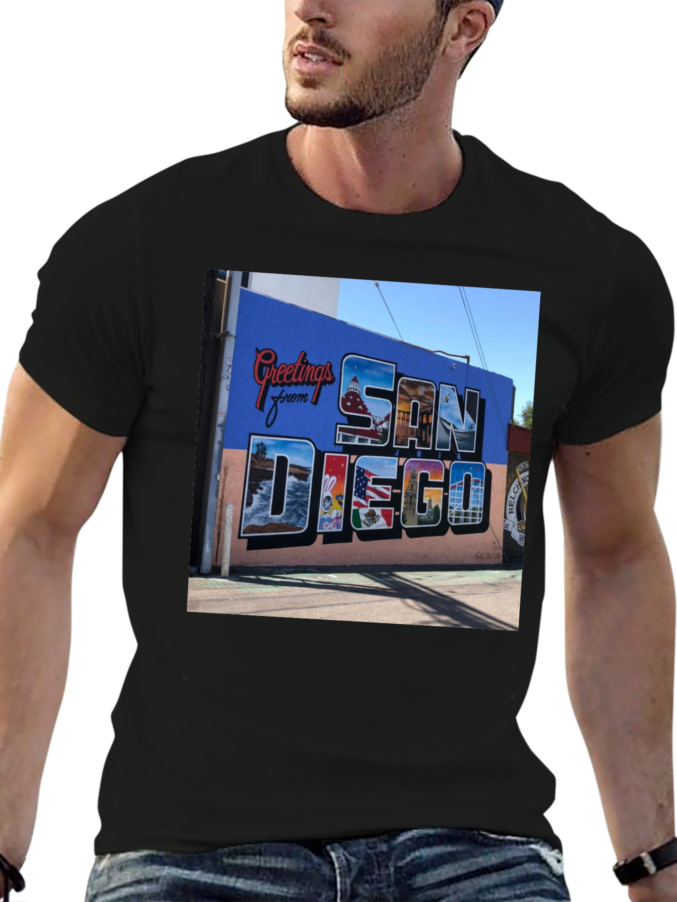 San Diego Greetings Graphic Tee - Black
