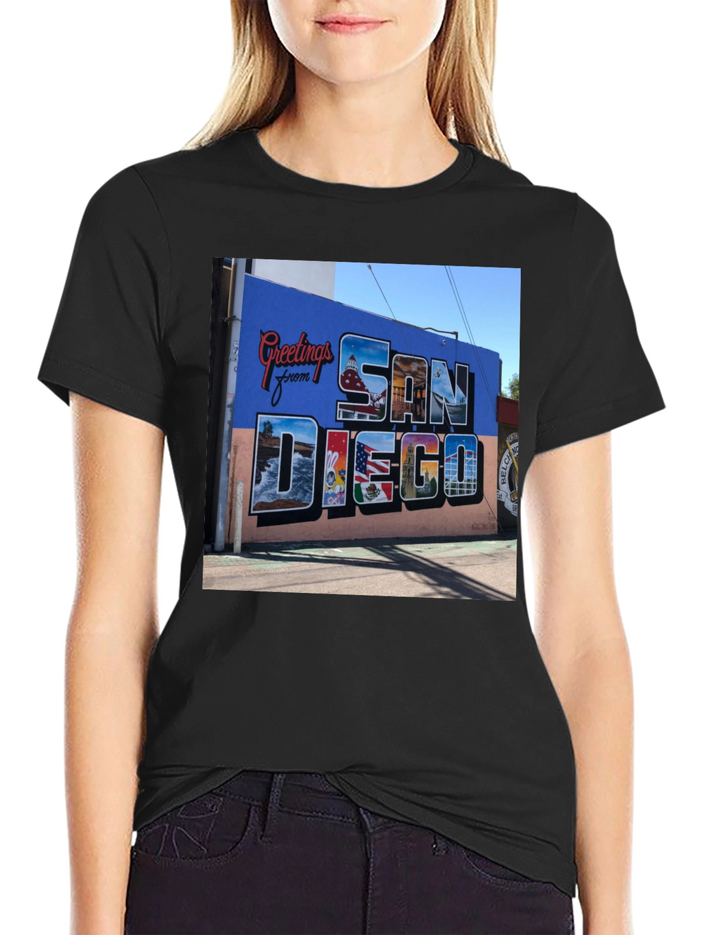 San Diego Greetings Graphic Tee - Black