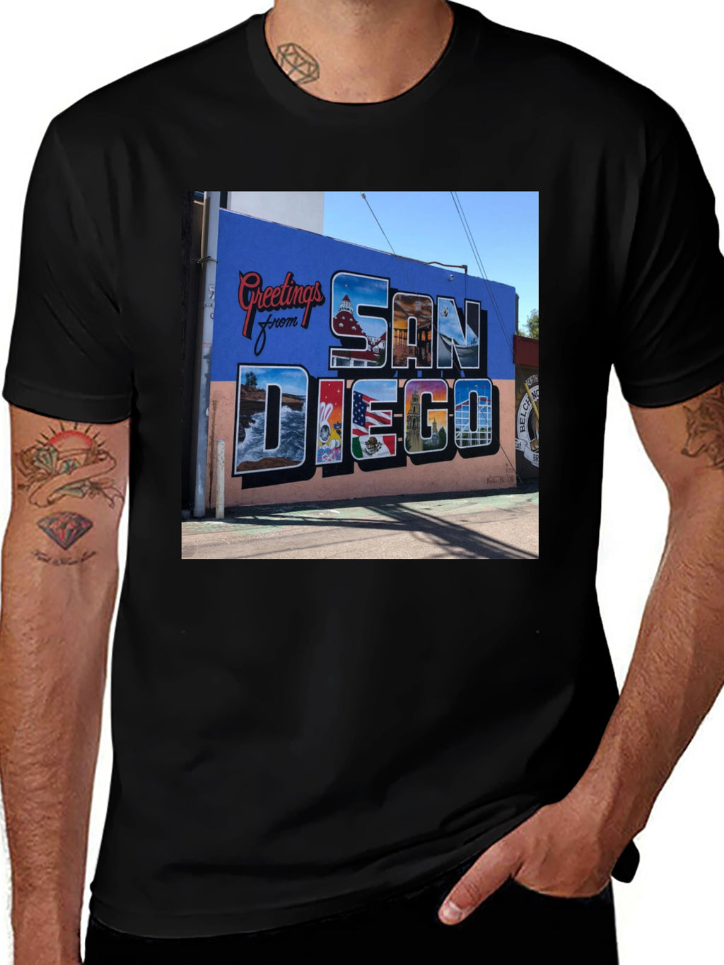 San Diego Greetings Graphic Tee - Black