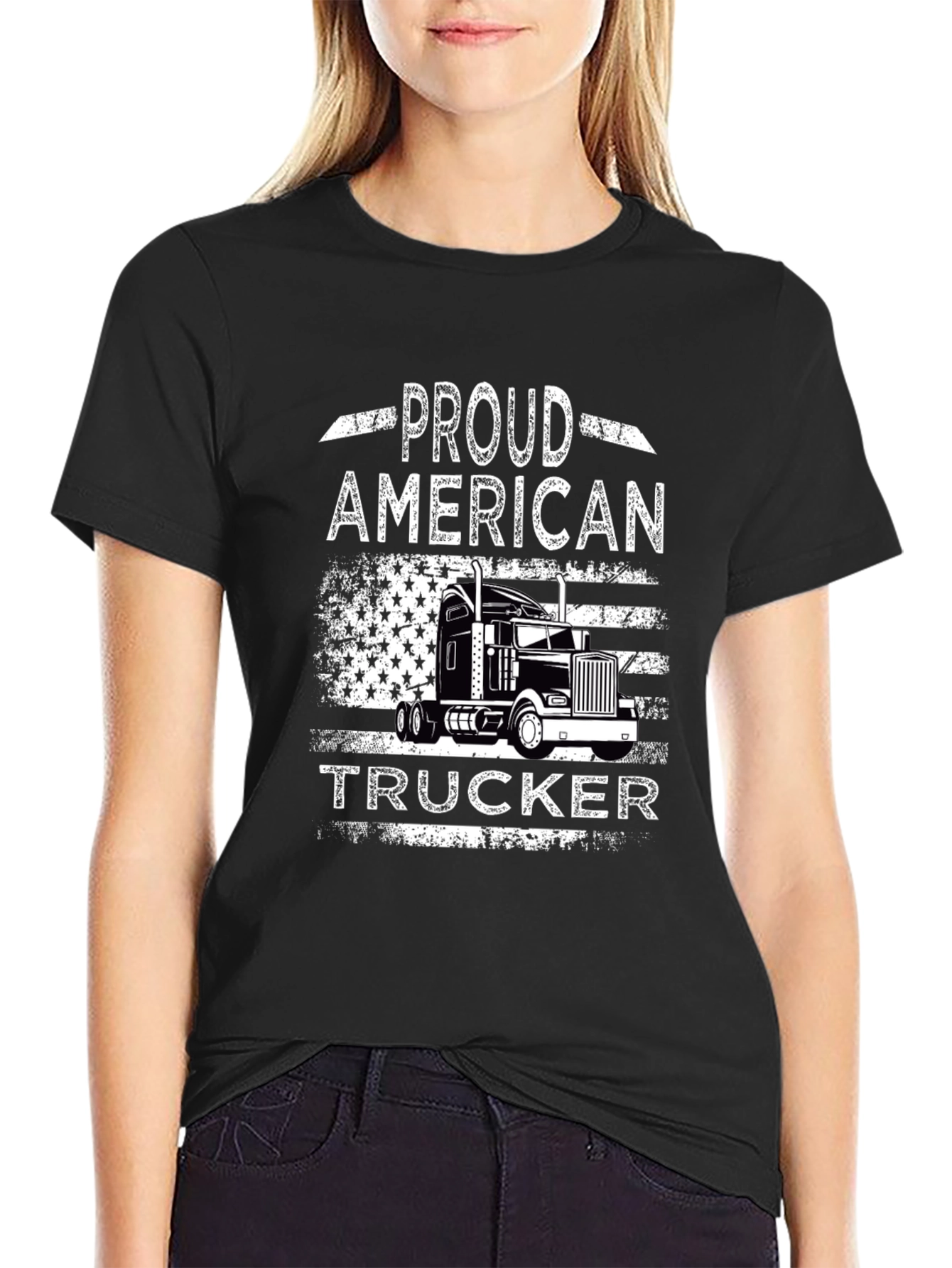 Proud American Trucker Graphic Tee