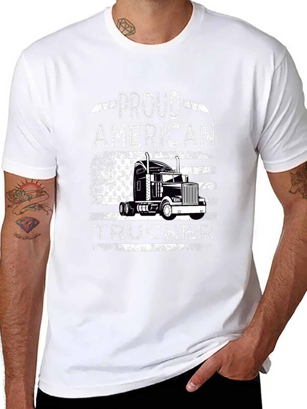 Proud American Trucker Graphic Tee