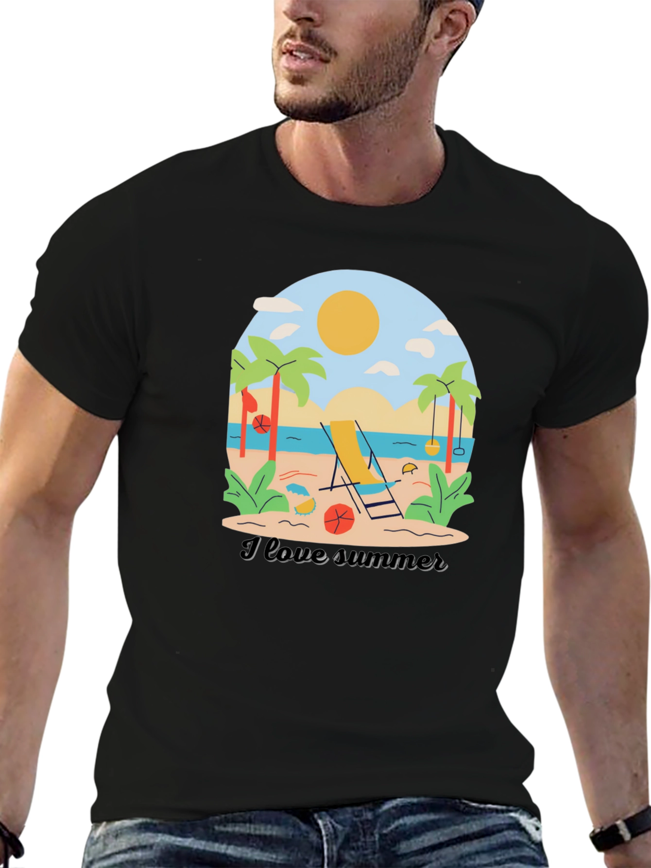 I Love Summer Graphic T-Shirt